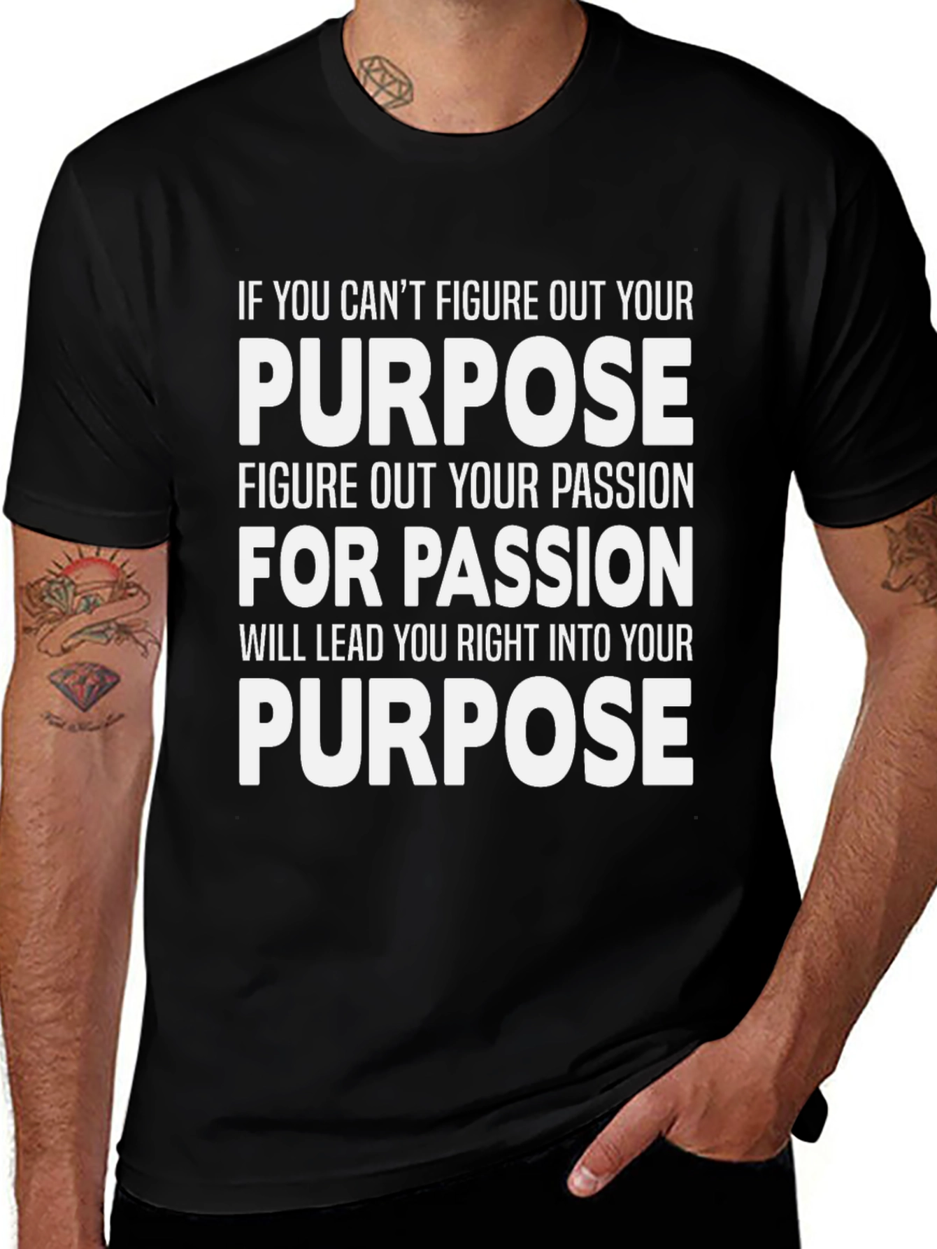 Purpose Driven Black T-Shirt | Find Your Passion