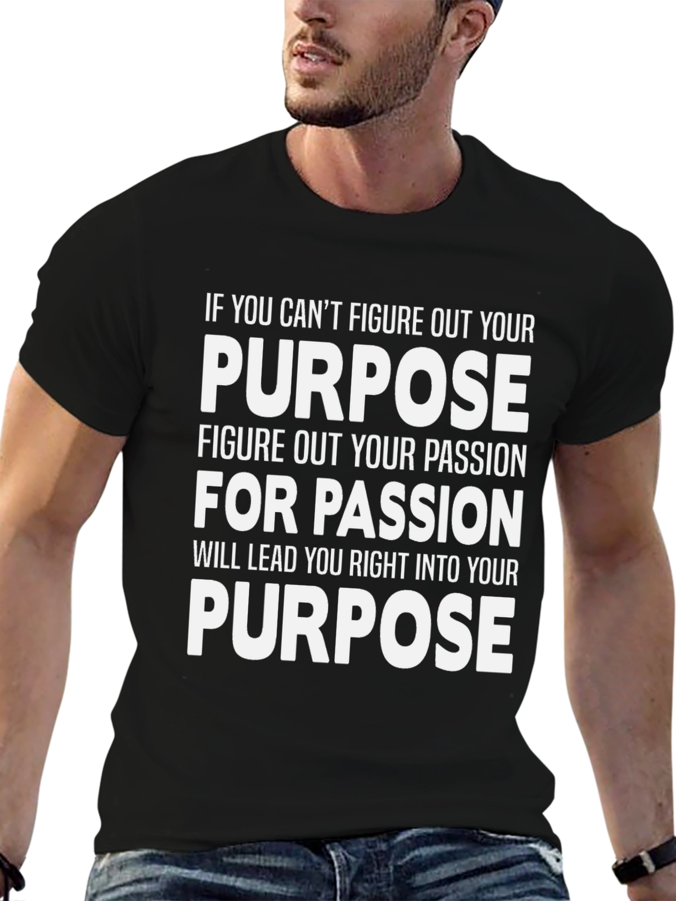 Purpose Driven Black T-Shirt | Find Your Passion