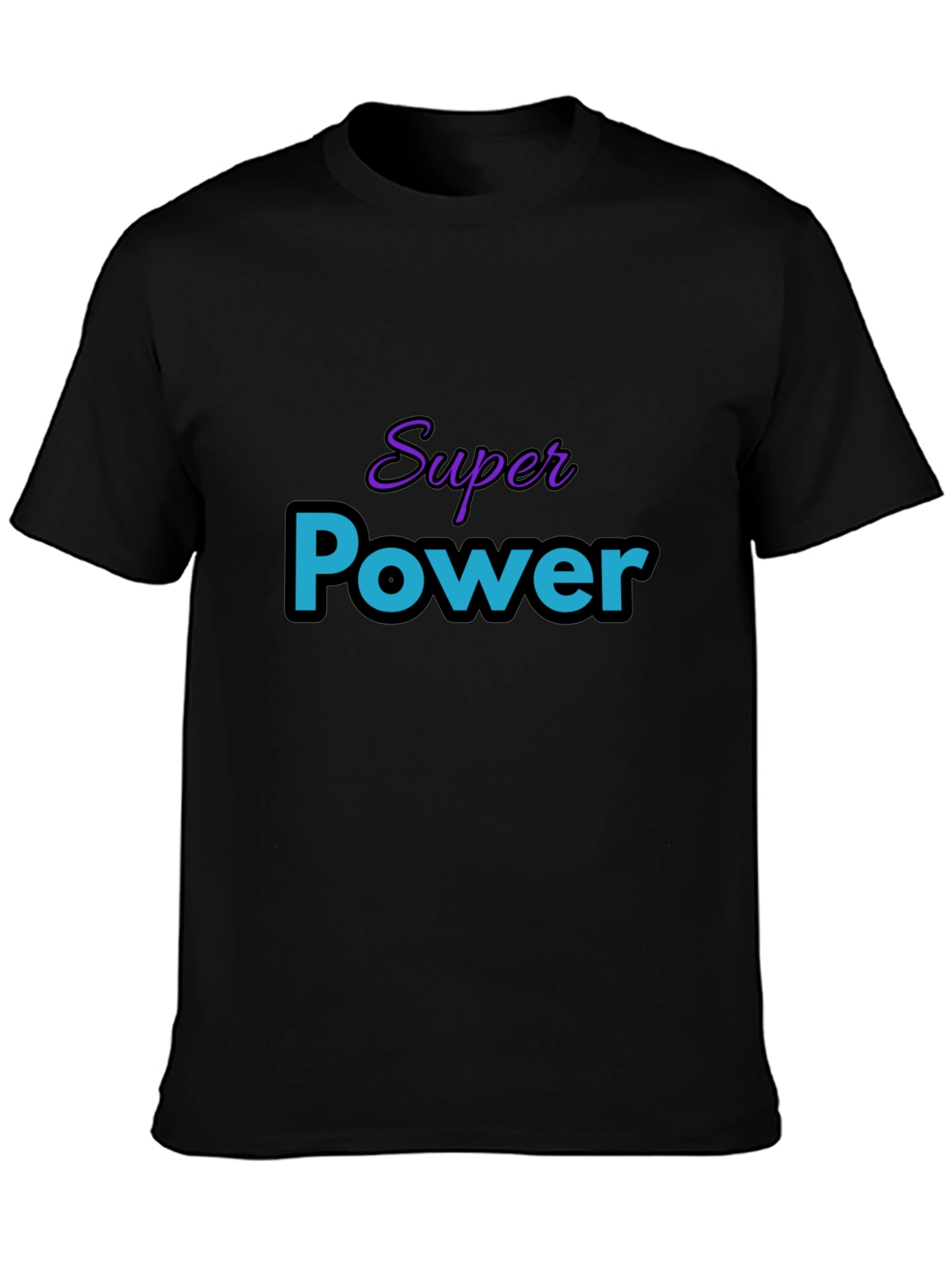Super Power Graphic T-Shirt - Black