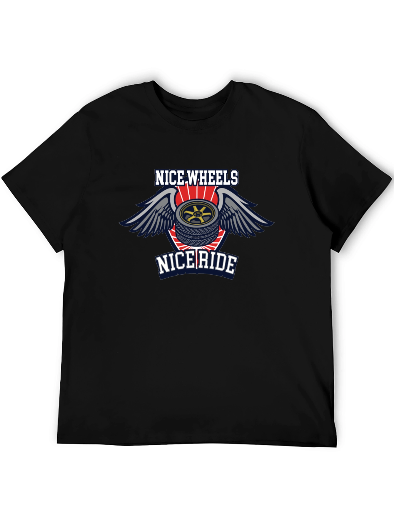 Nice Wheels Nice Ride Black T-Shirt
