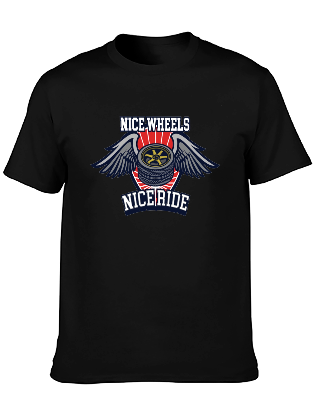 Nice Wheels Nice Ride Black T-Shirt