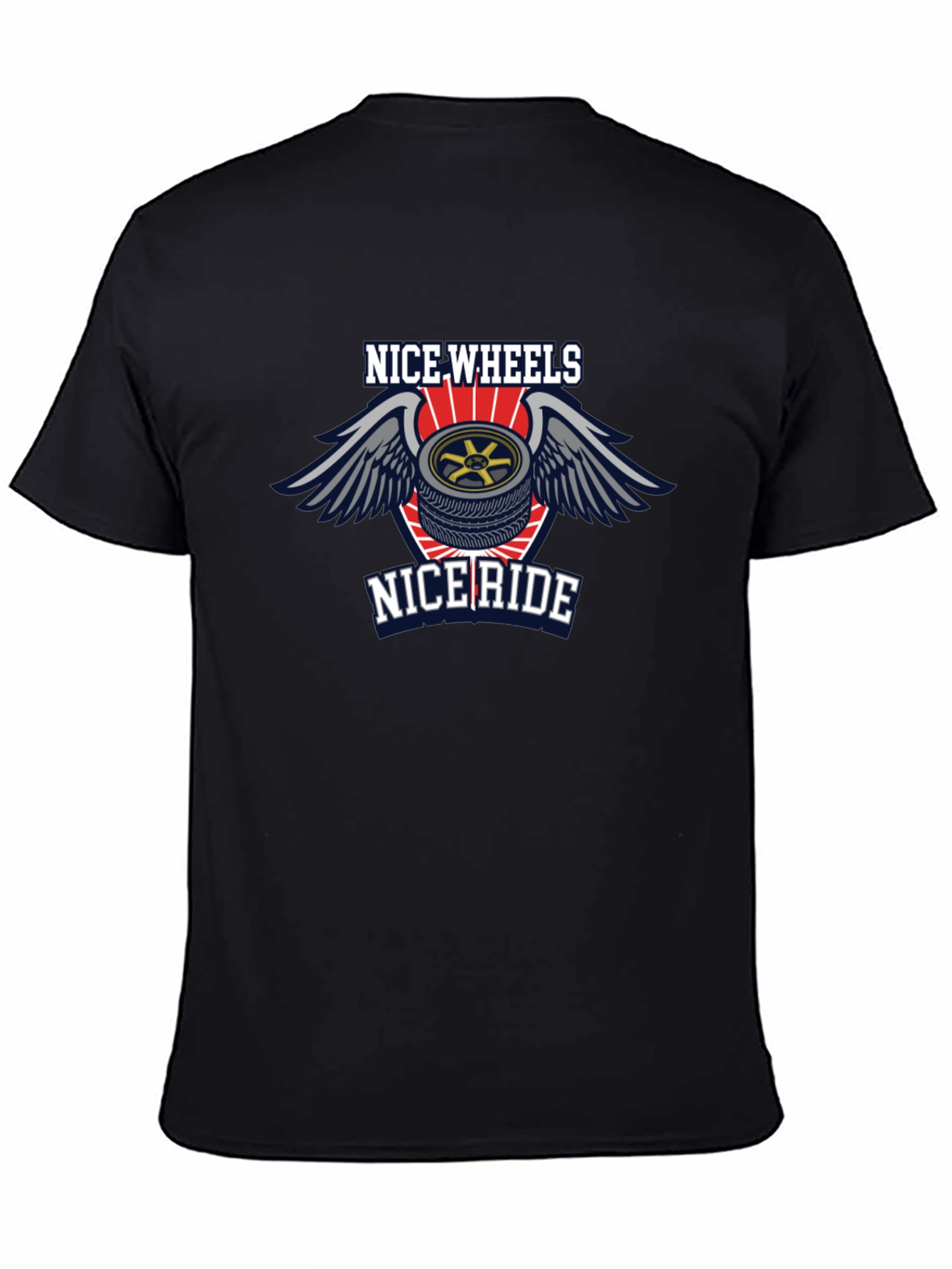 Nice Wheels Nice Ride Black T-Shirt