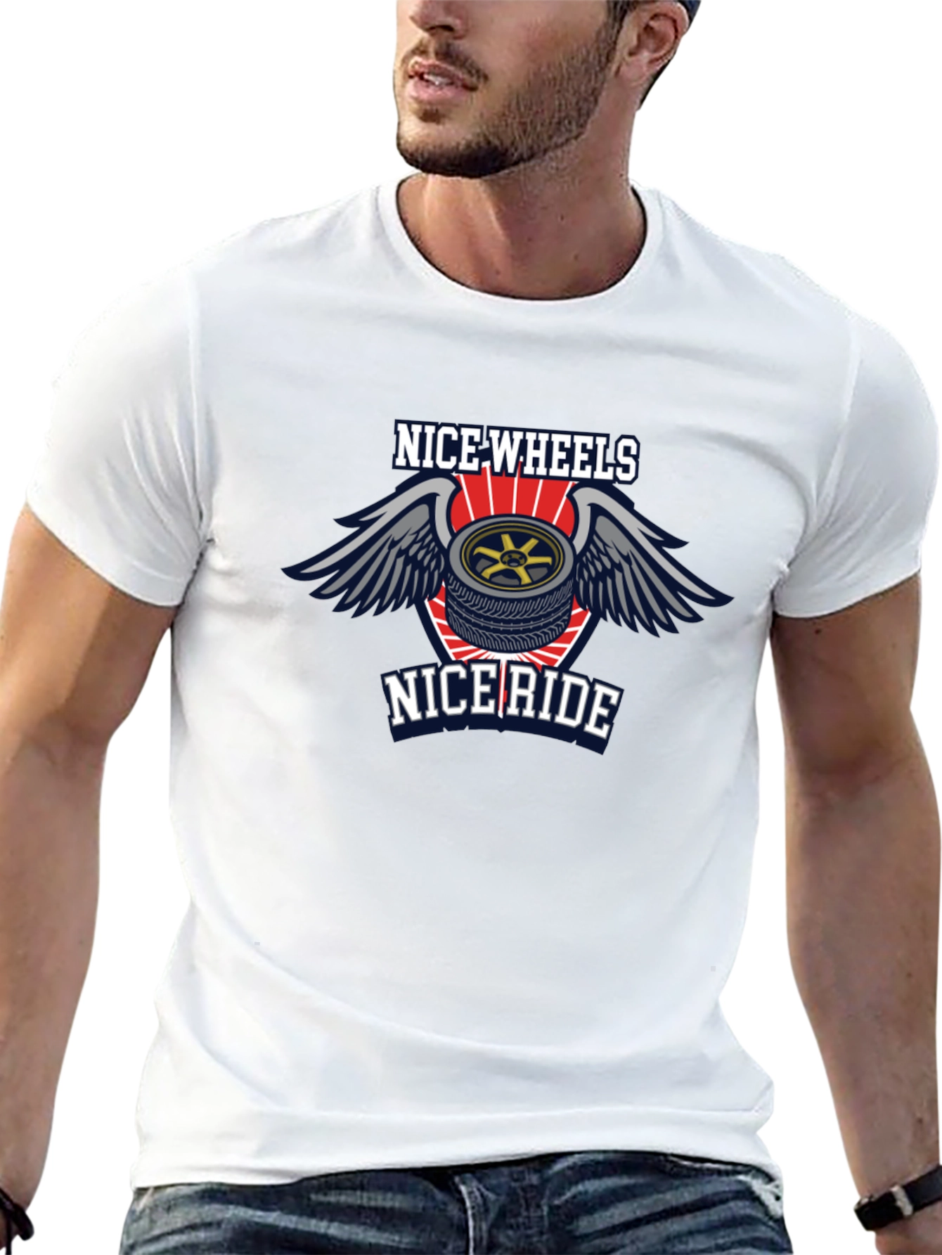 Nice Wheels Nice Ride Black T-Shirt