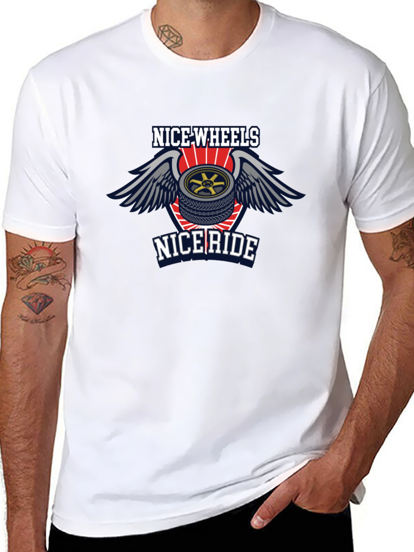 Nice Wheels Nice Ride Black T-Shirt
