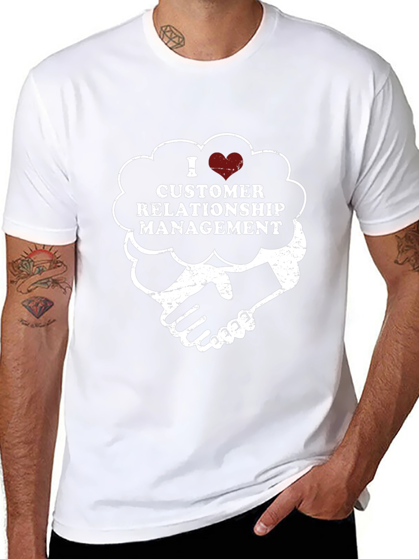 I Love Customer Relationship Management Graphic Tee