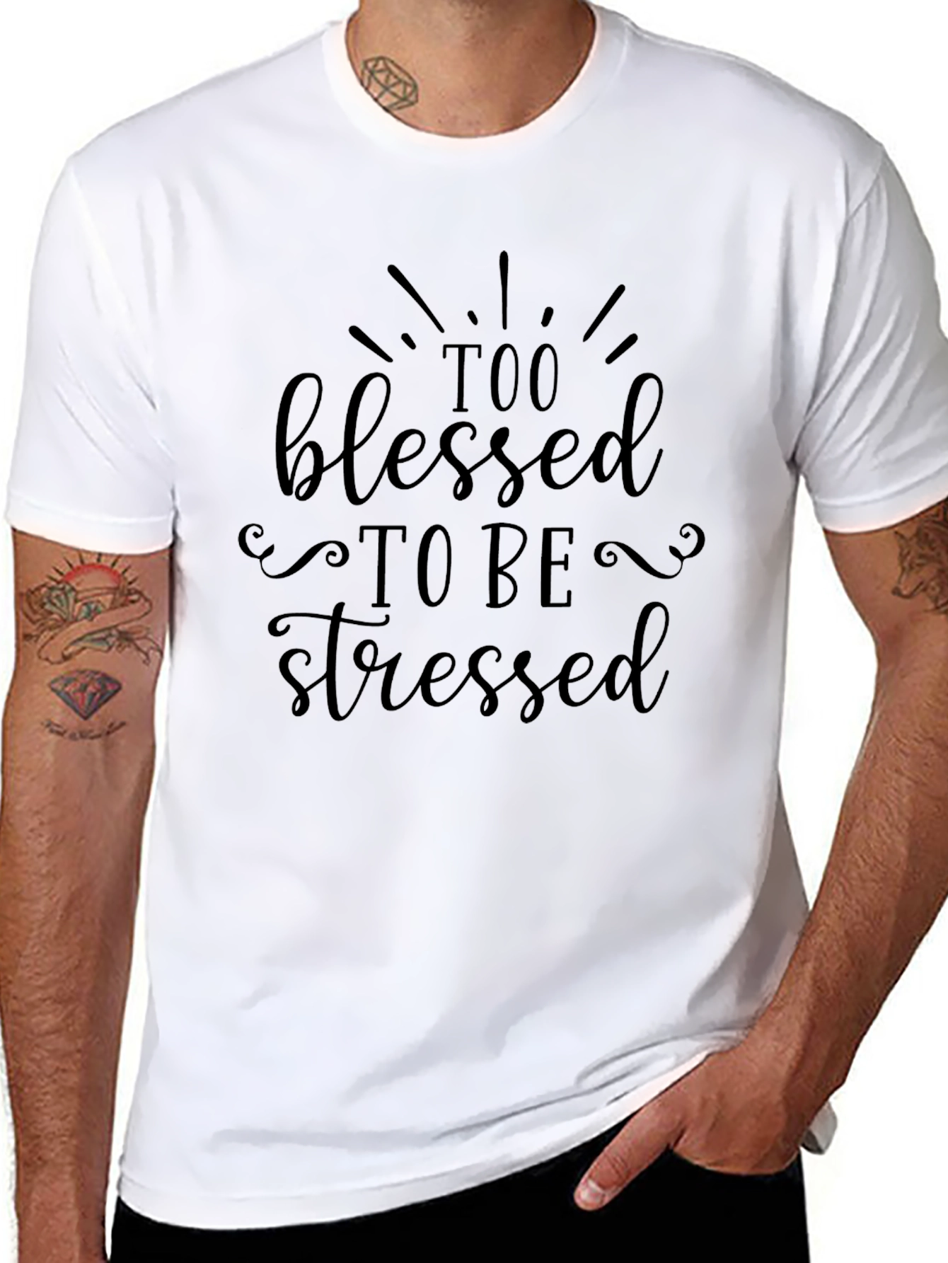 Too Blessed To Be Stressed Graphic T-Shirt