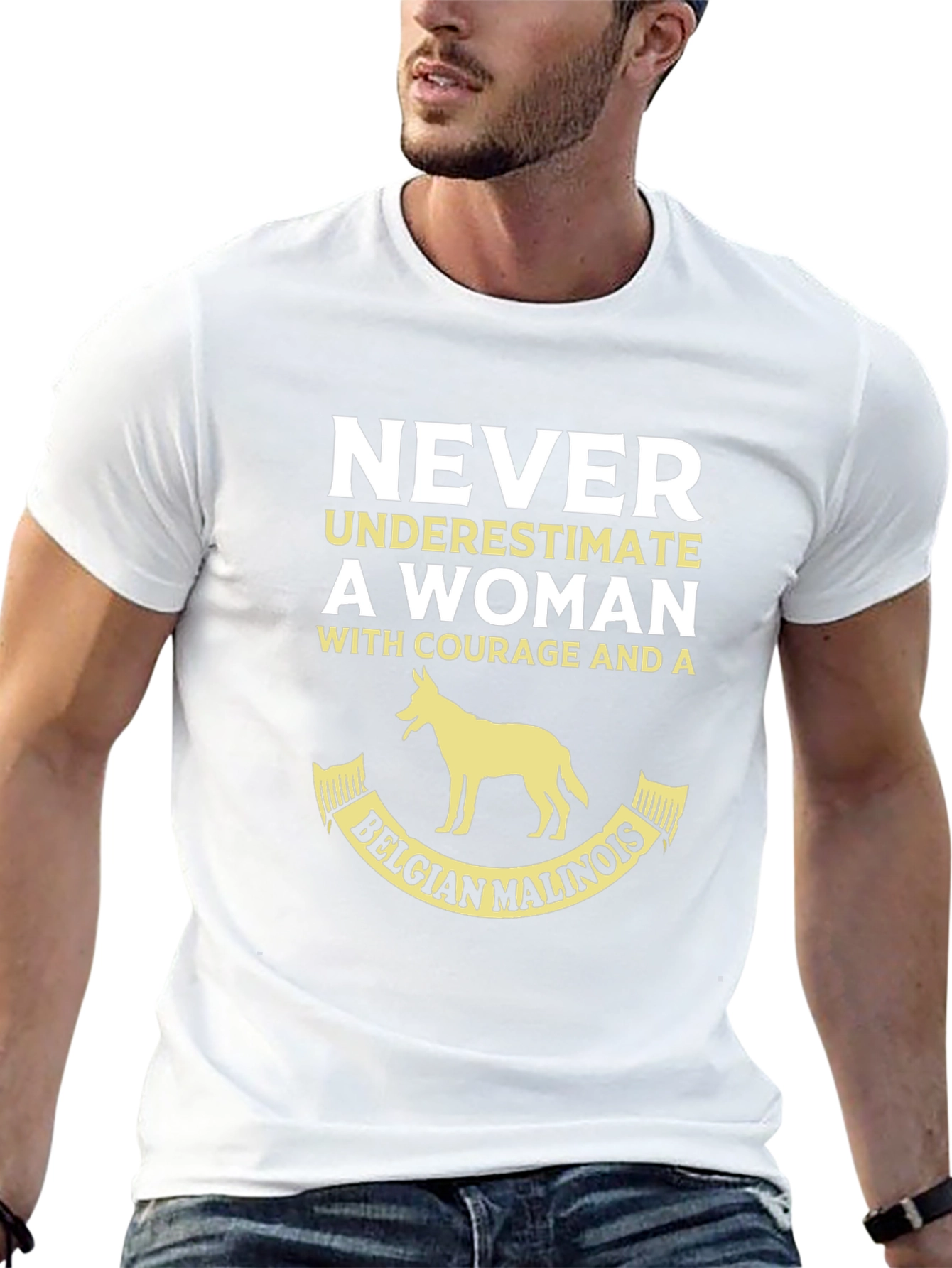 Womans Courage Belgian Malinois Graphic T-Shirt