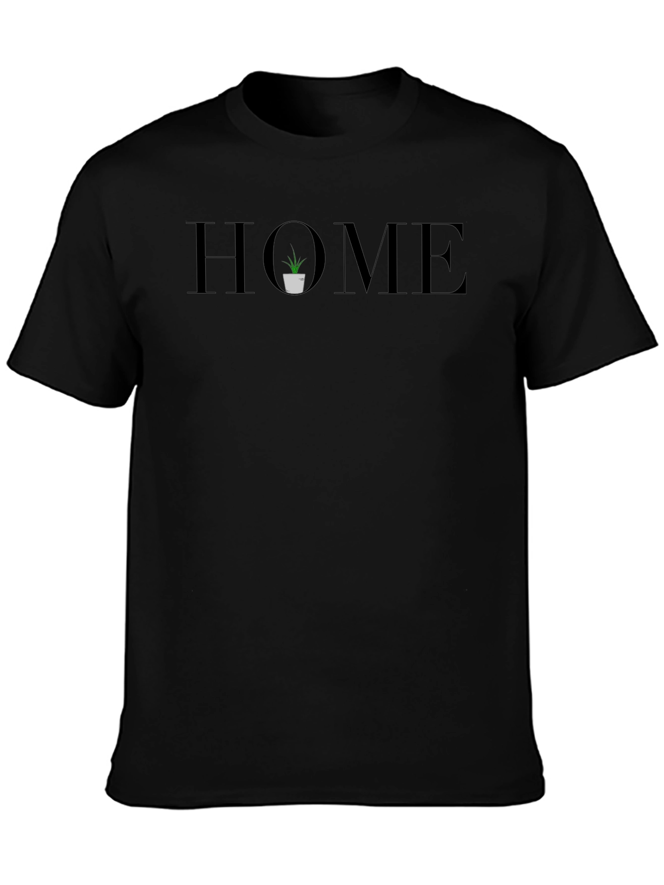 Stylish Home Graphic Black T-Shirt