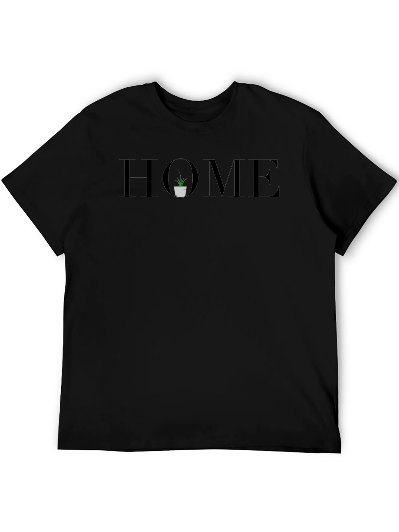 Stylish Home Graphic Black T-Shirt