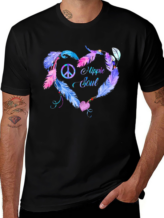 Hippie Soul Feather Heart T-Shirt