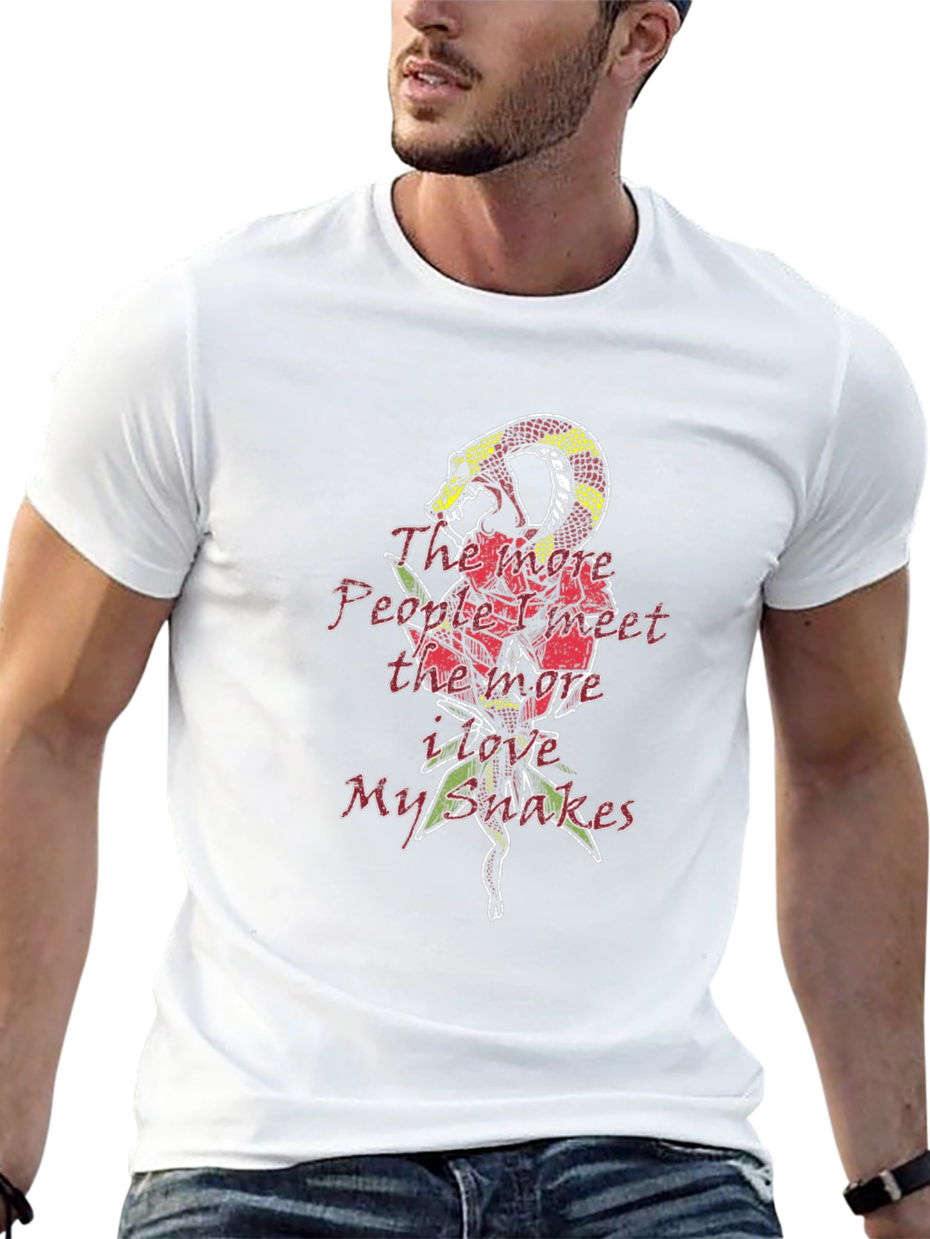 Mens Snake Rose T-Shirt
