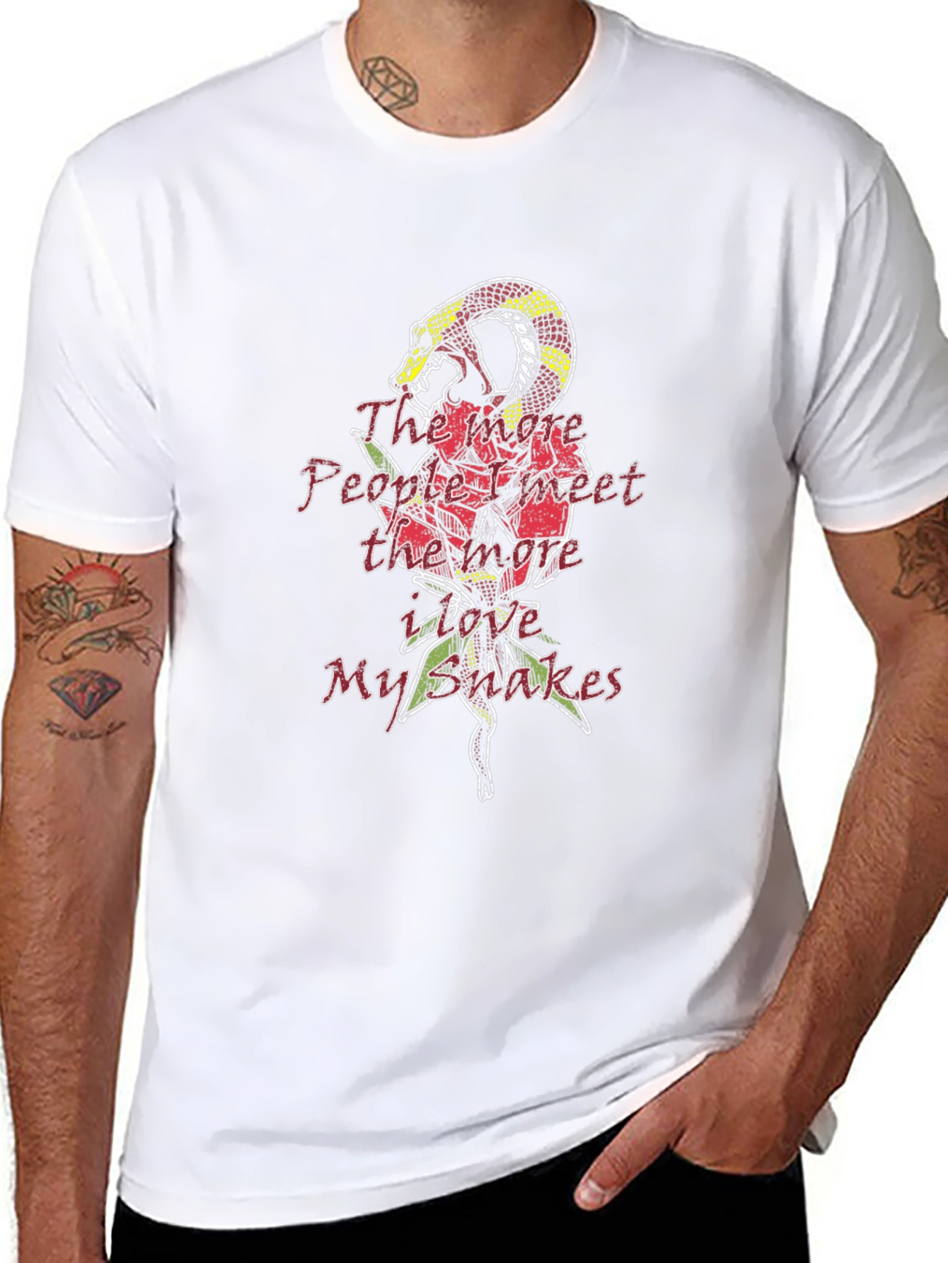 Mens Snake Rose T-Shirt