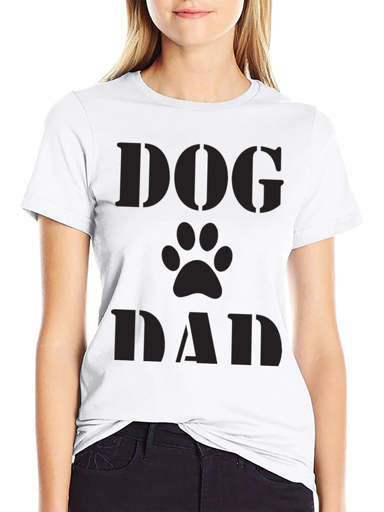 Dog Dad T-Shirt - Paw Print Design