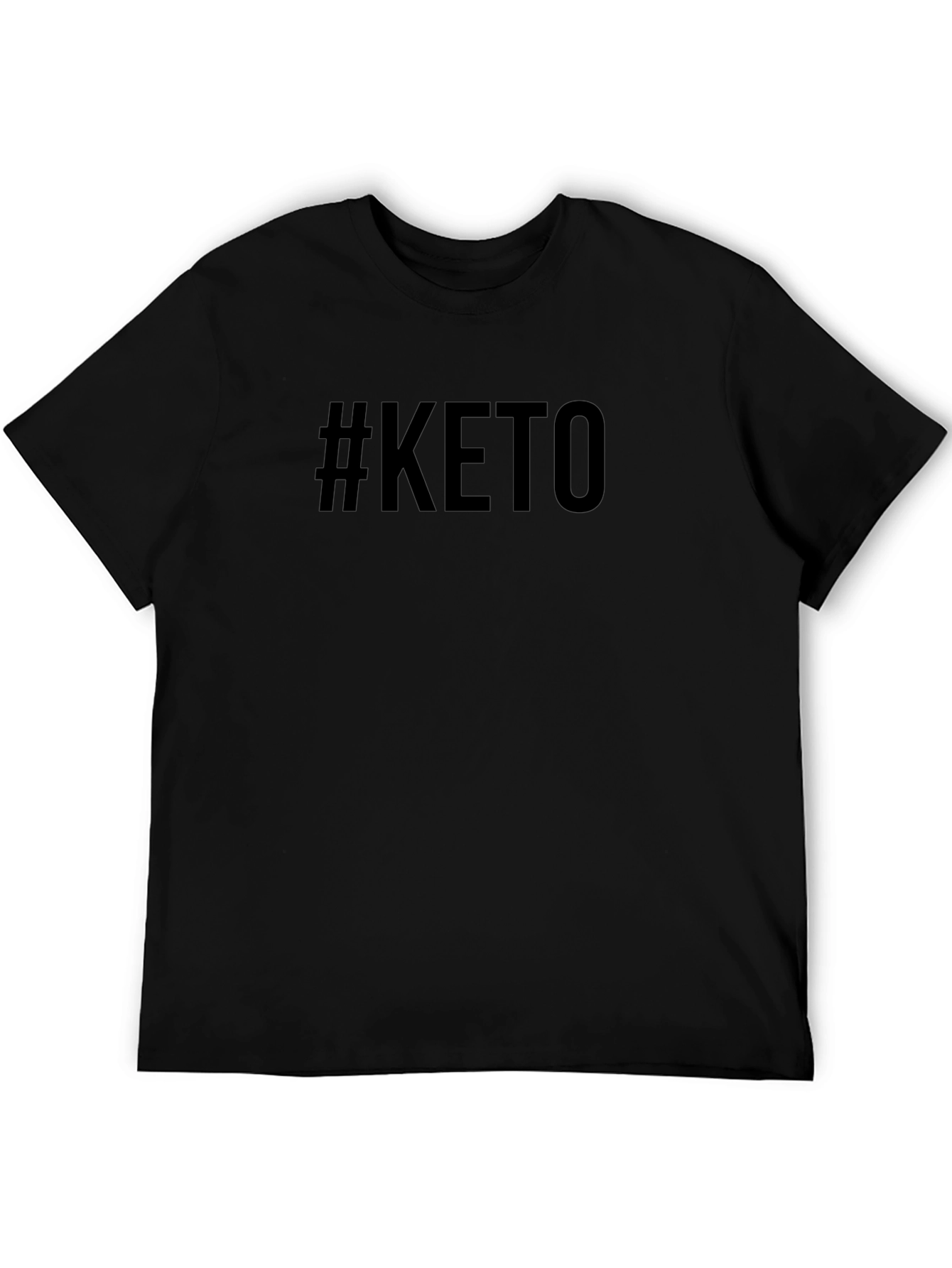 #KETO Black Crew Neck Short Sleeve T-Shirt