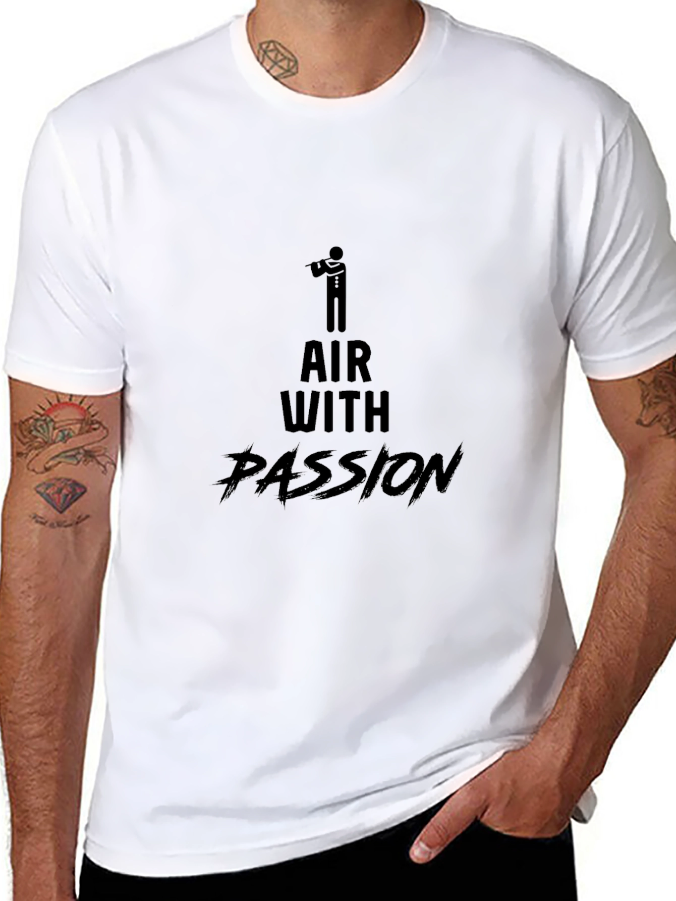 Air With Passion Black T-Shirt