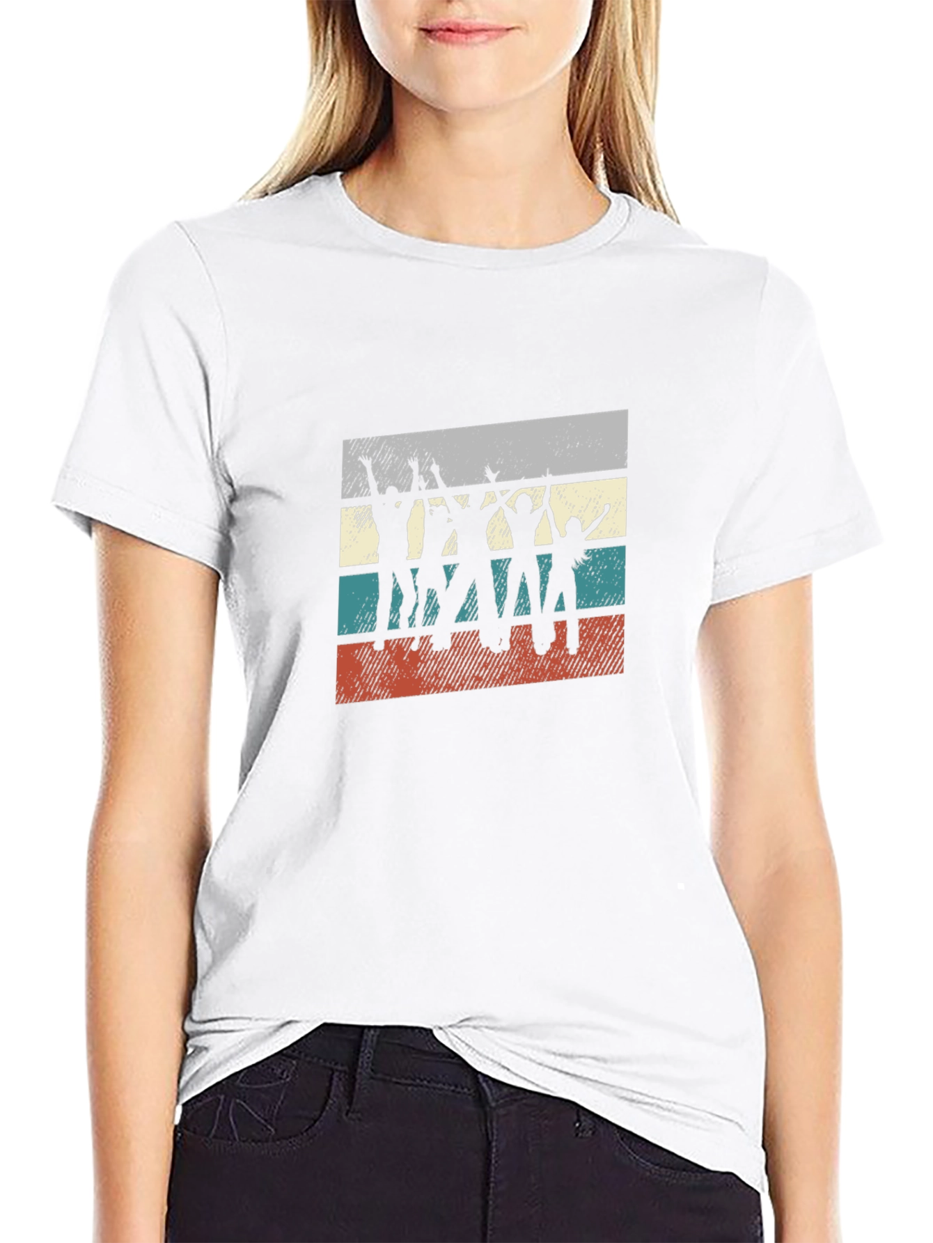 Retro Silhouette Graphic Tee - Black