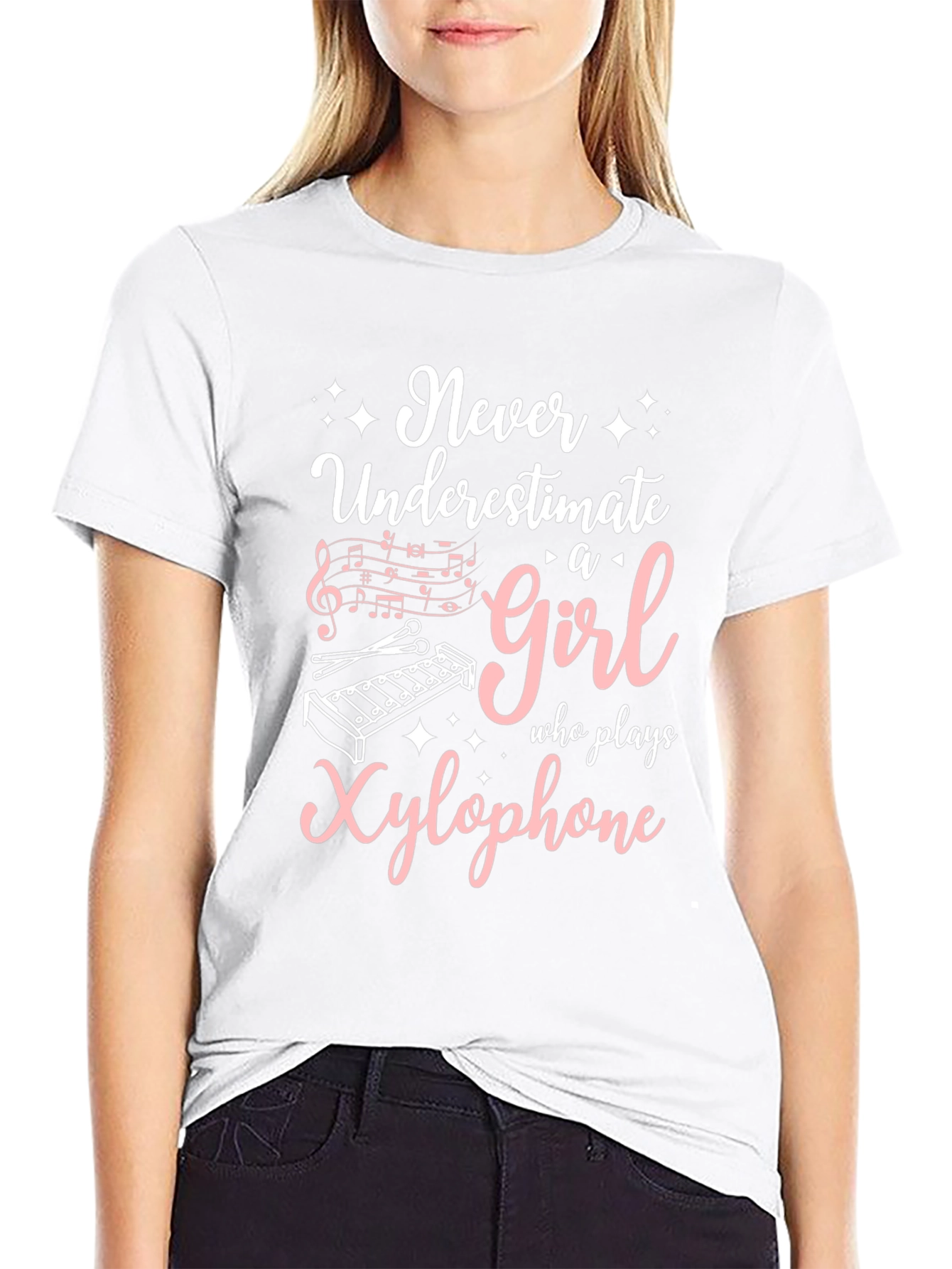 Never Underestimate a Girl Who Plays Xylophone T-Shirt