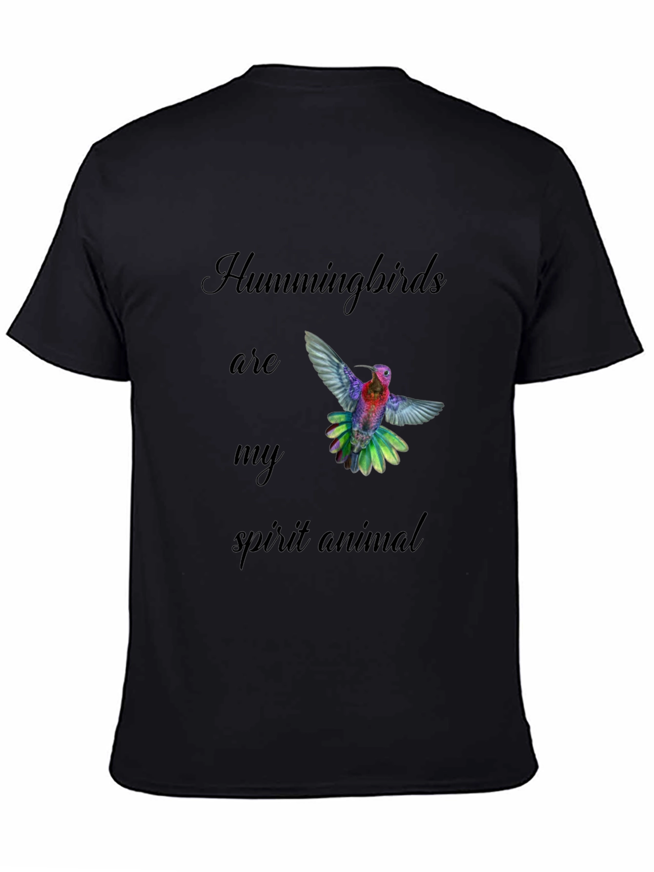 Hummingbird Spirit Animal Black T-Shirt