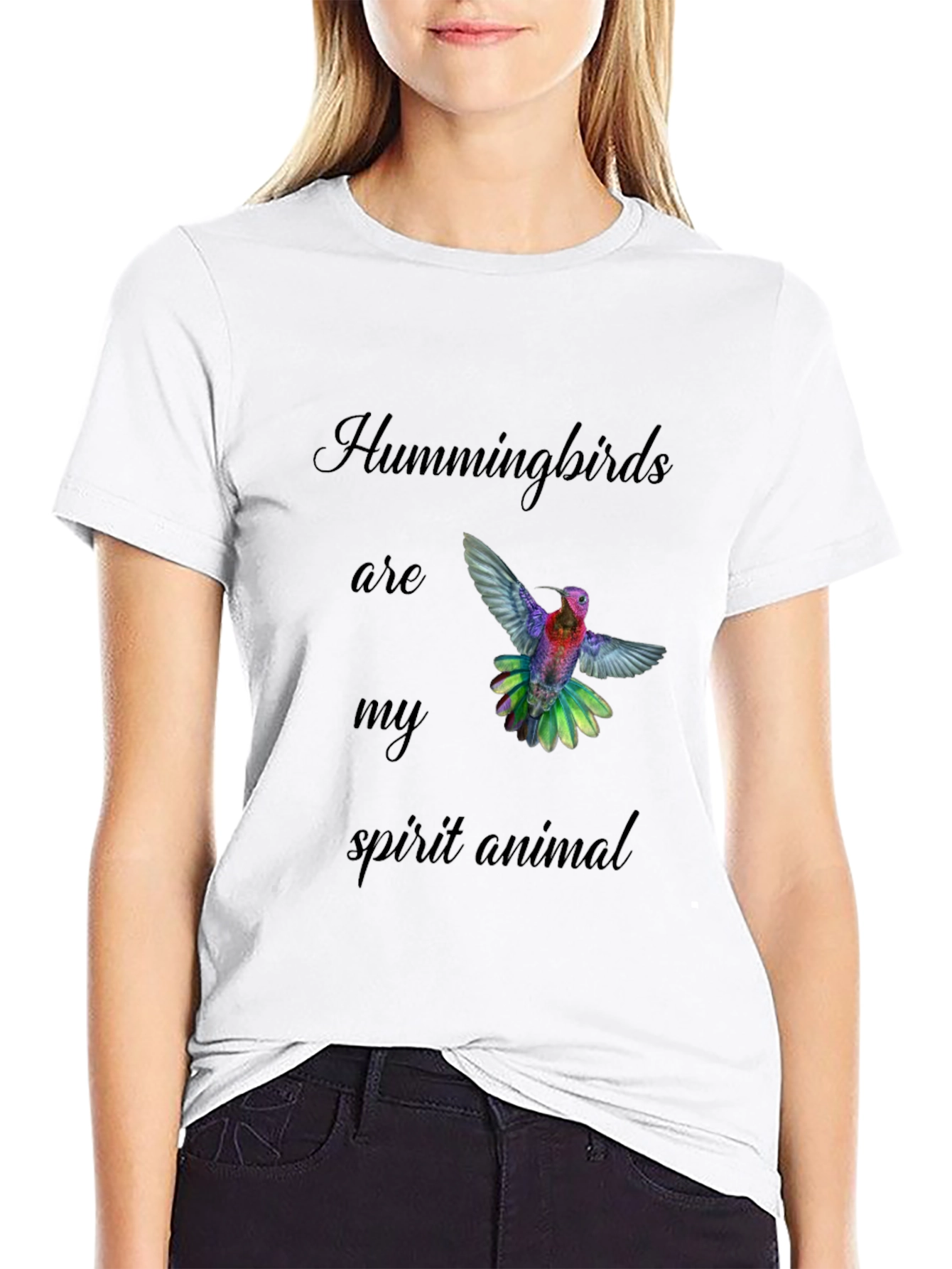 Hummingbird Spirit Animal Black T-Shirt