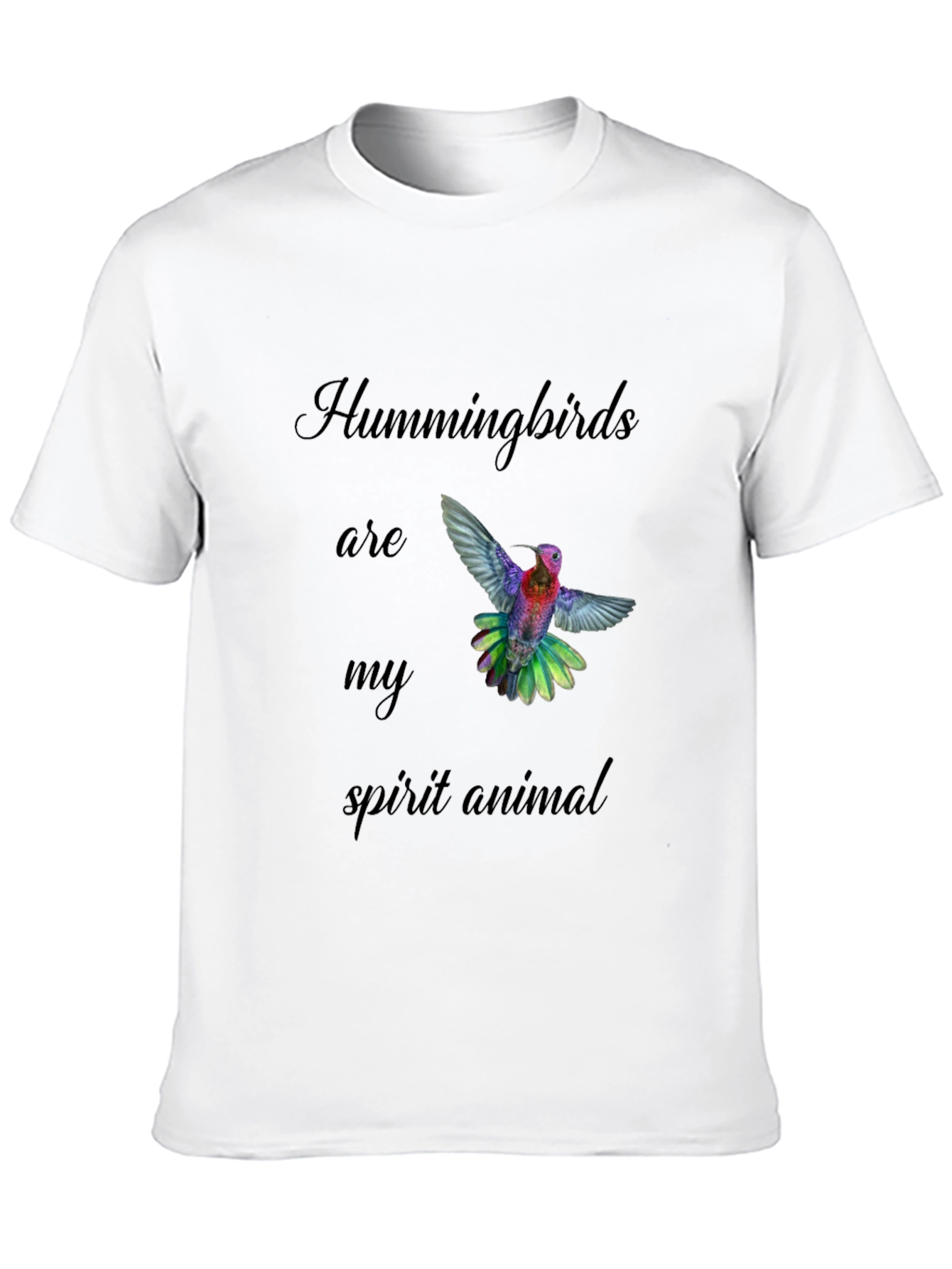 Hummingbird Spirit Animal Black T-Shirt