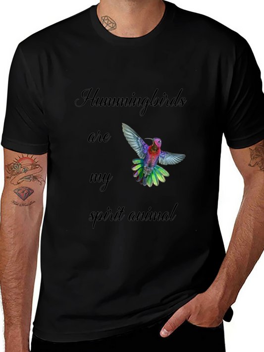 Hummingbird Spirit Animal Black T-Shirt