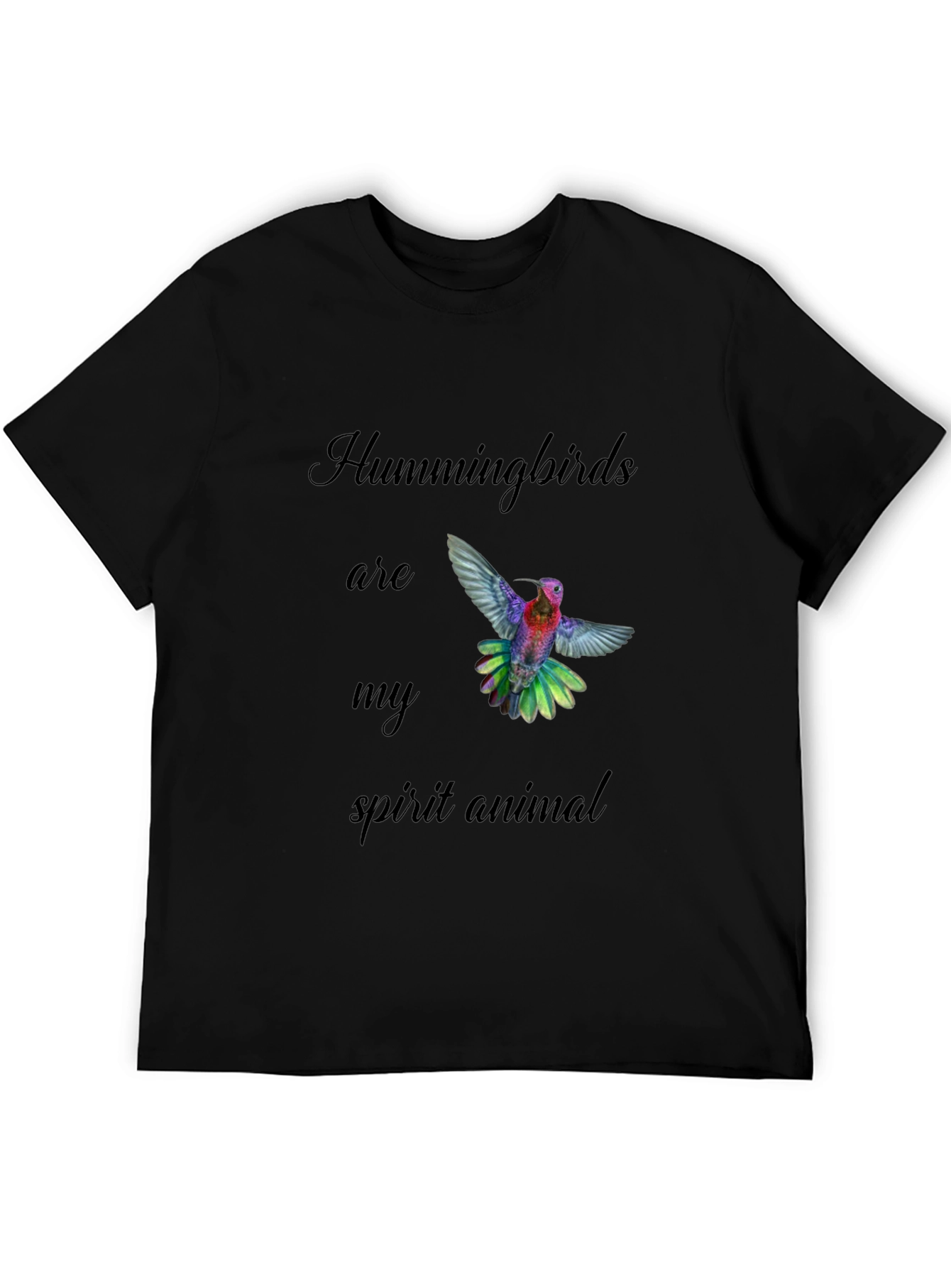 Hummingbird Spirit Animal Black T-Shirt