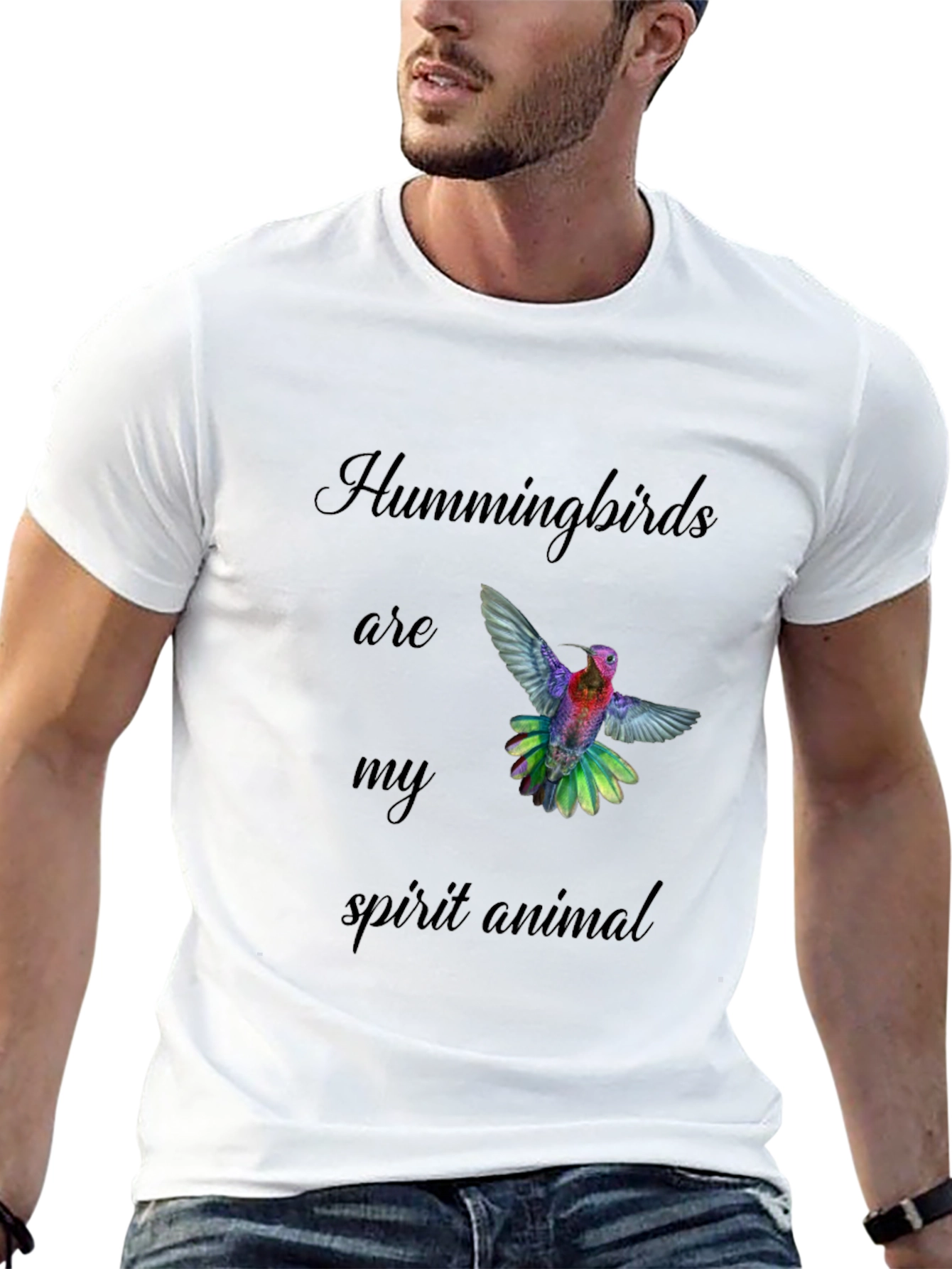 Hummingbird Spirit Animal Black T-Shirt