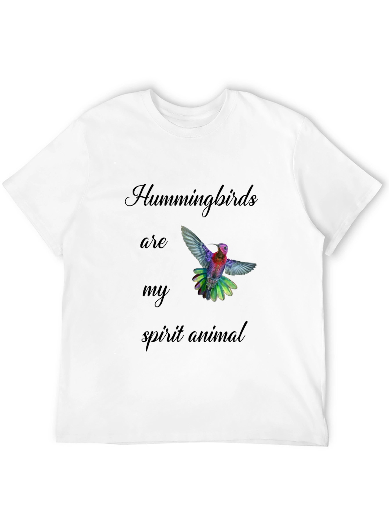 Hummingbird Spirit Animal Black T-Shirt