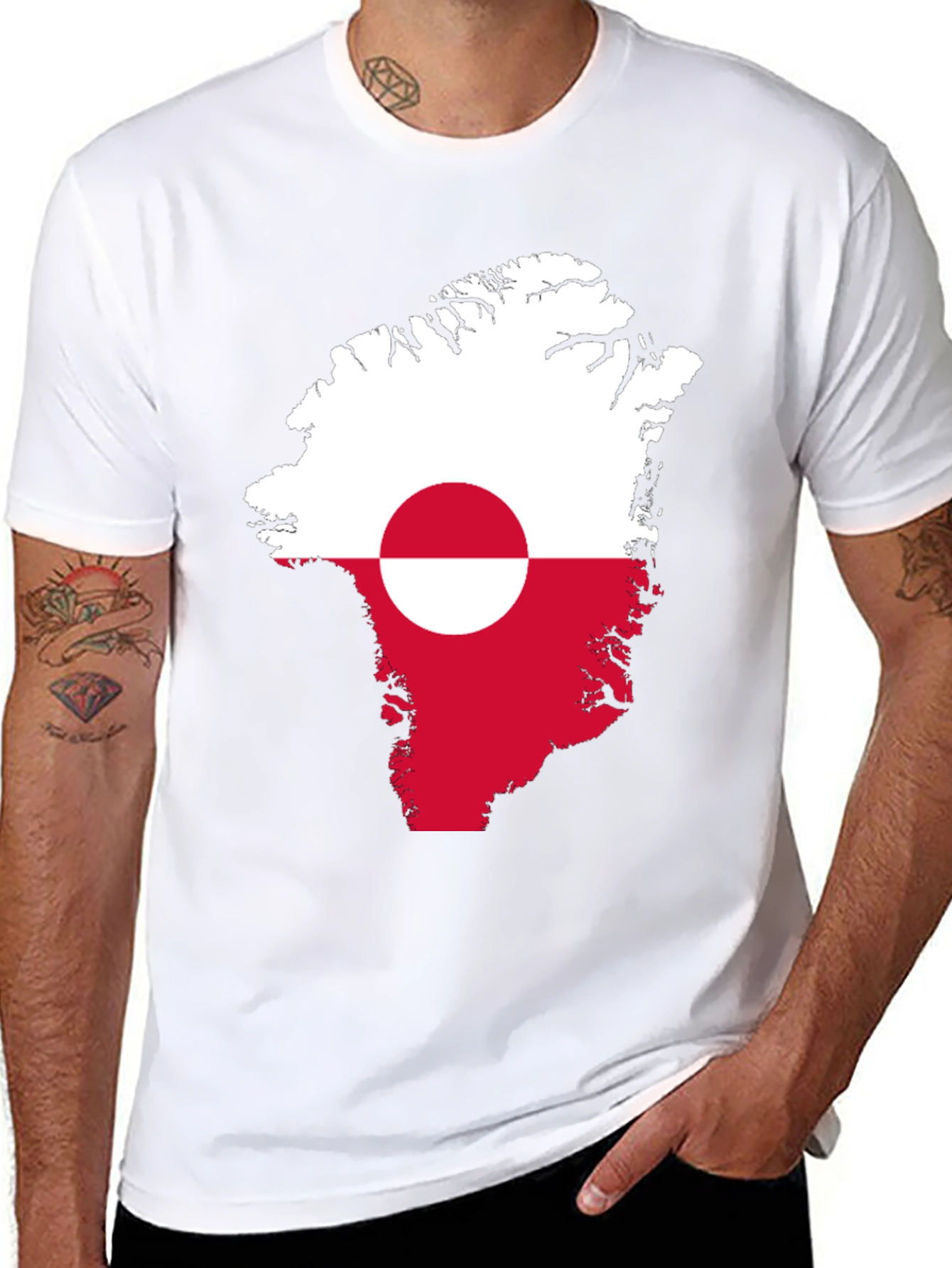 Greenland Flag Map T-Shirt