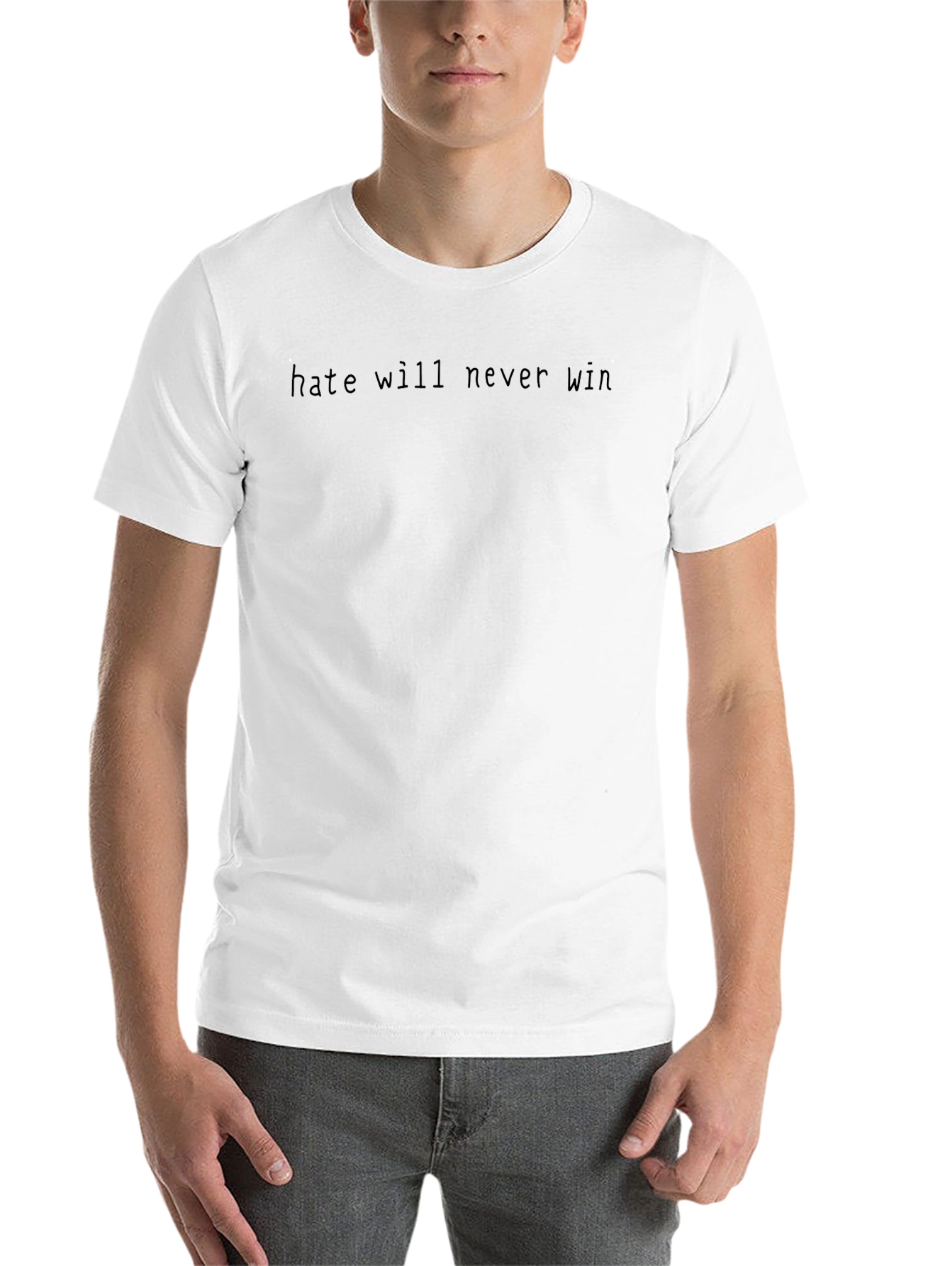 Hate Will Never Win Black Graphic Tee