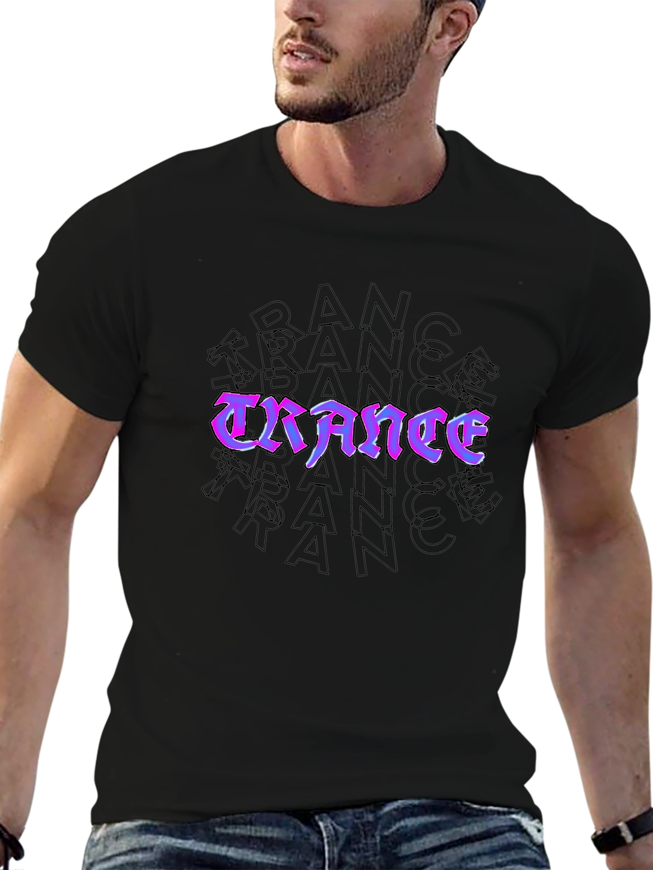 Trance Music Fan Graphic T-Shirt - Black