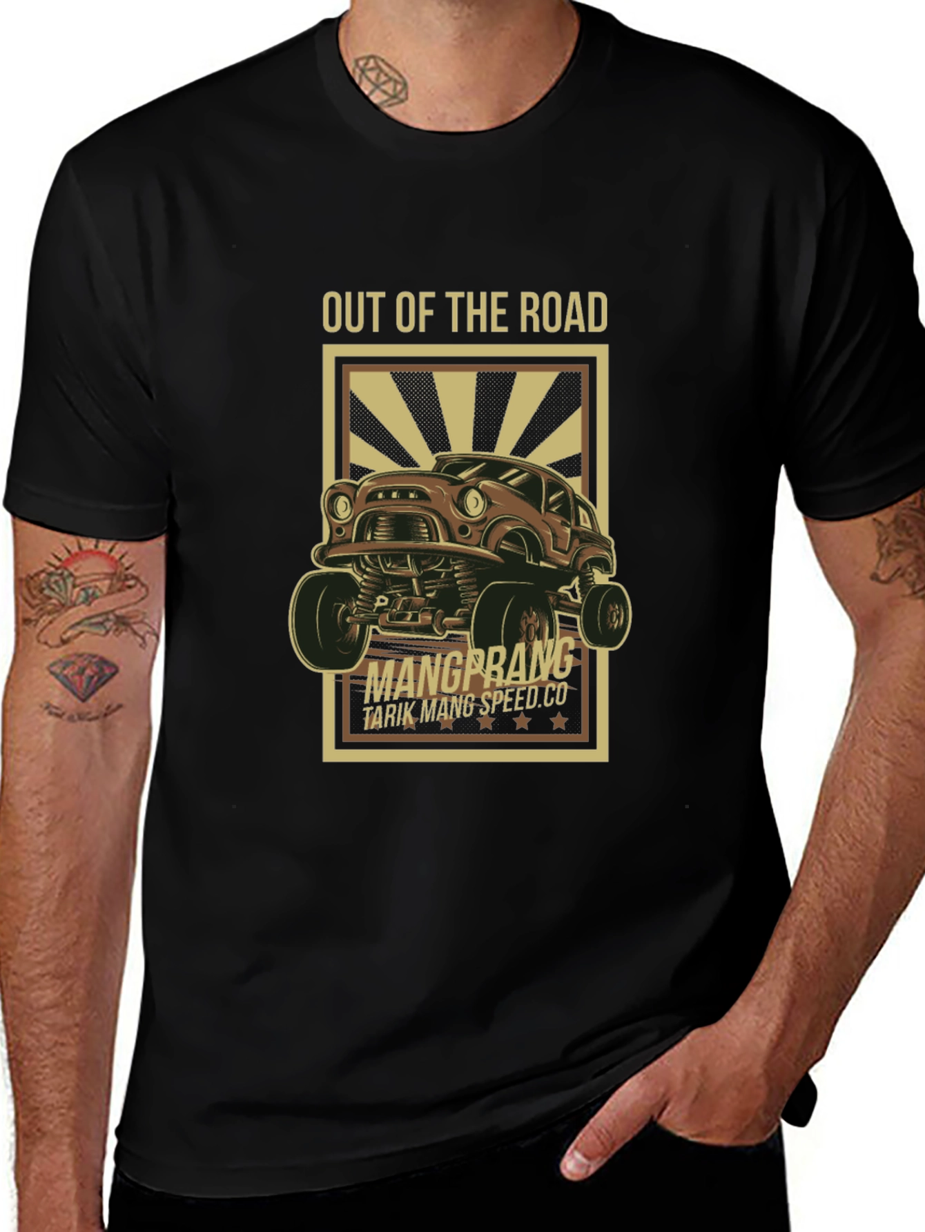 Out of the Road Monster Truck Graphic Tee