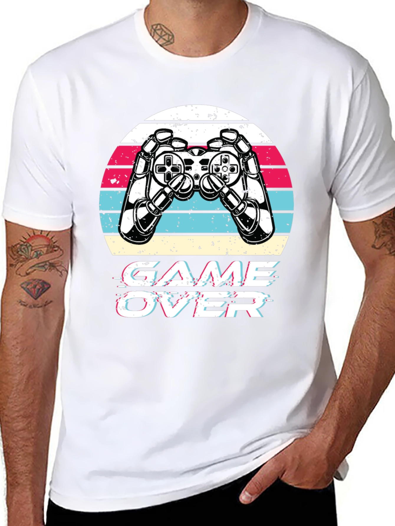 Game Over Retro Gaming T-Shirt - Black