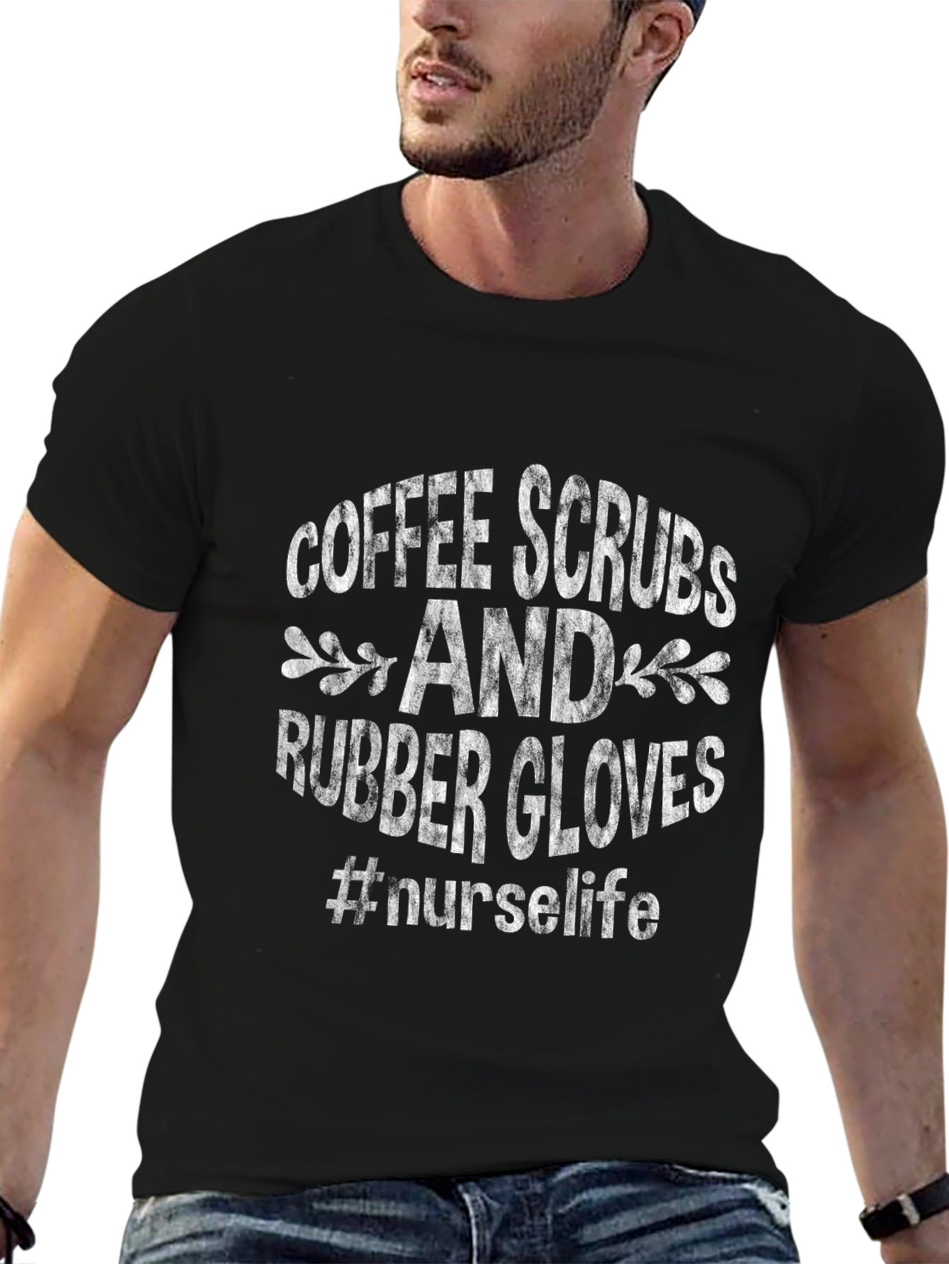Coffee Scrubs Rubber Gloves Nurse Life Tee