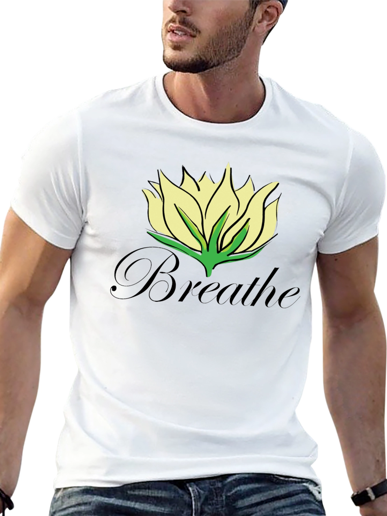 Breathe Lotus Flower T-Shirt