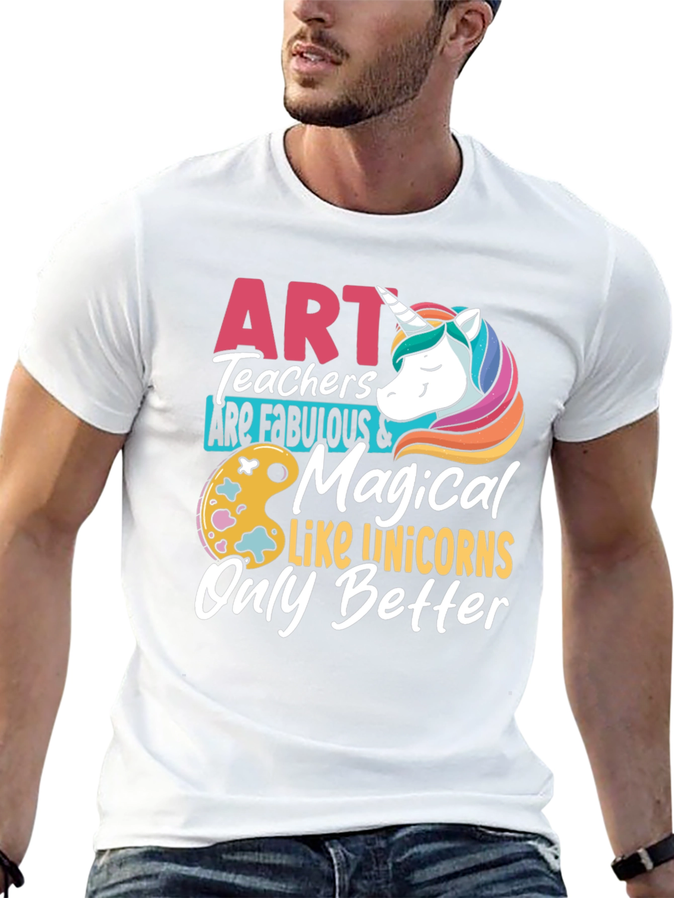Art Teacher Unicorn Graphic T-Shirt