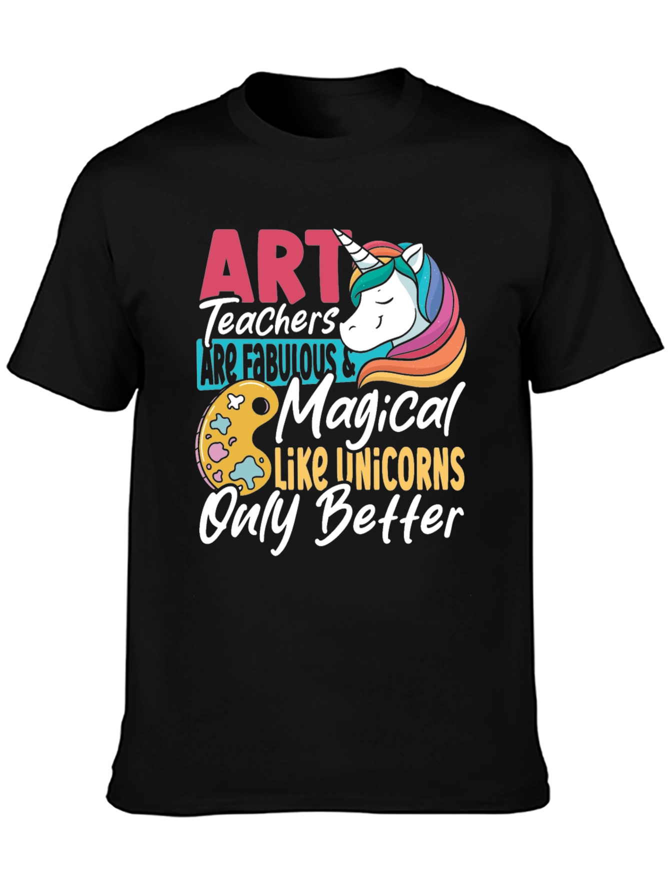 Art Teacher Unicorn Graphic T-Shirt