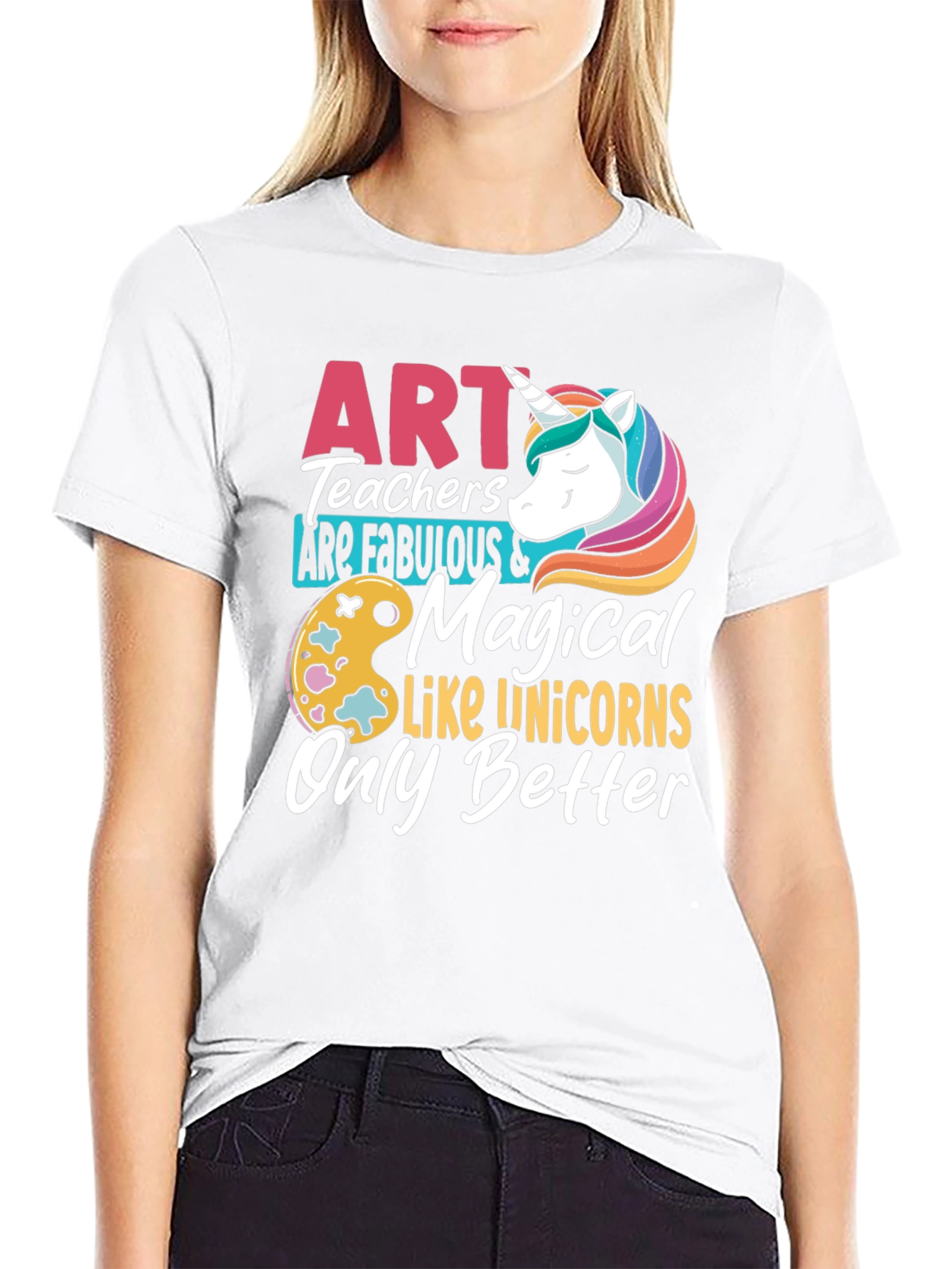 Art Teacher Unicorn Graphic T-Shirt
