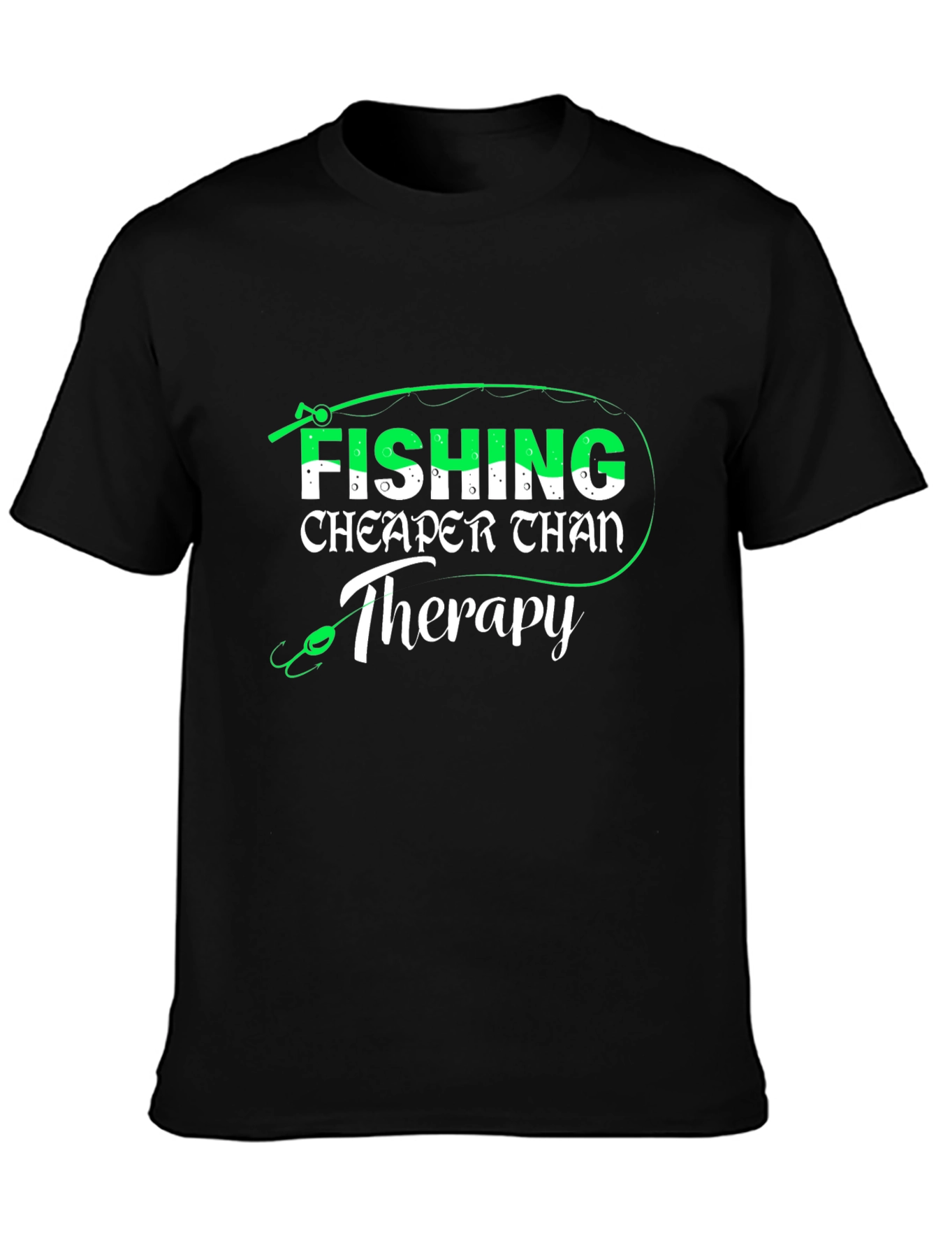 Fishing Cheaper Than Therapy Mens T-Shirt