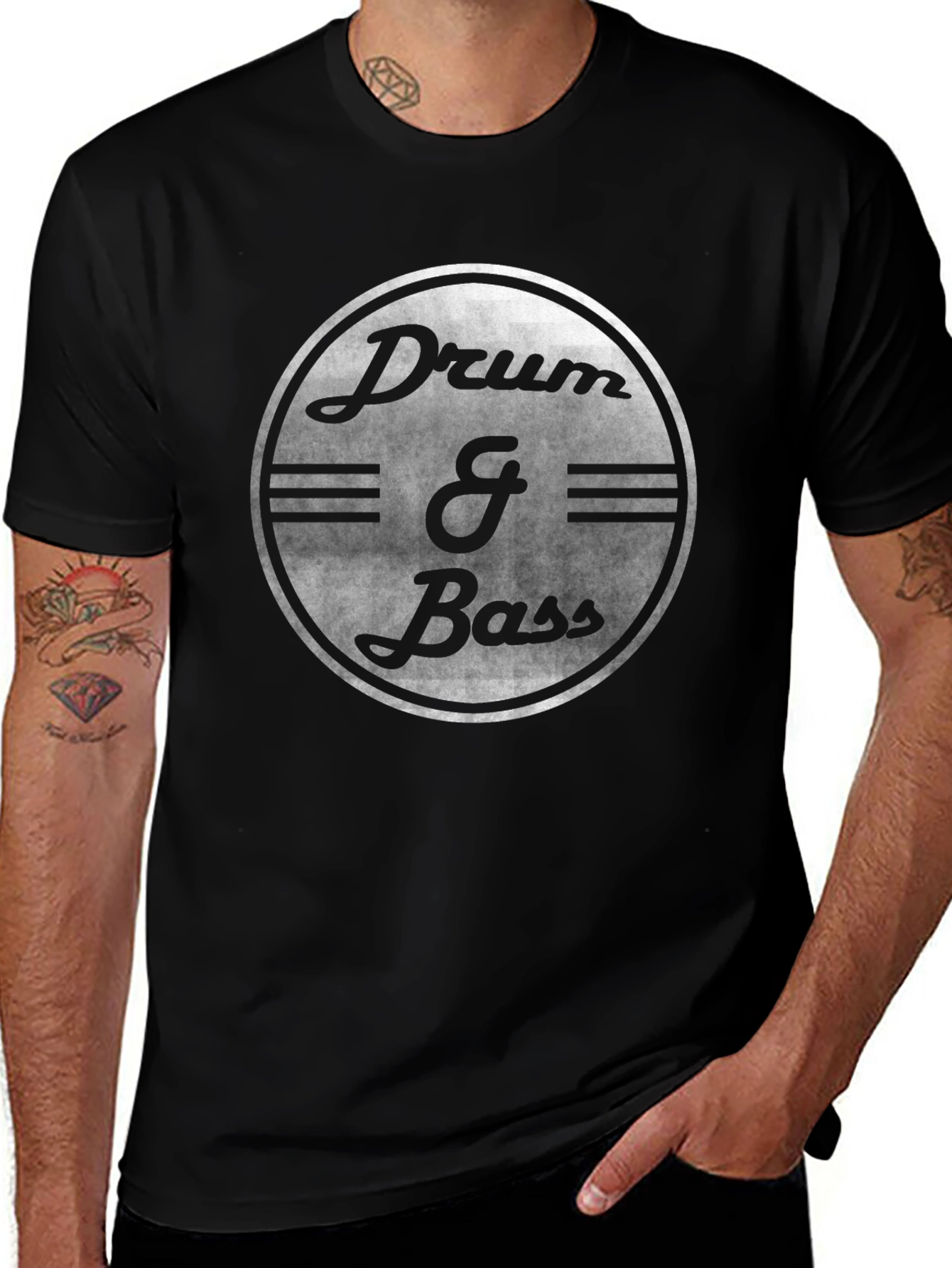 Drum & Bass Graphic Tee - Music Lovers T-Shirt
