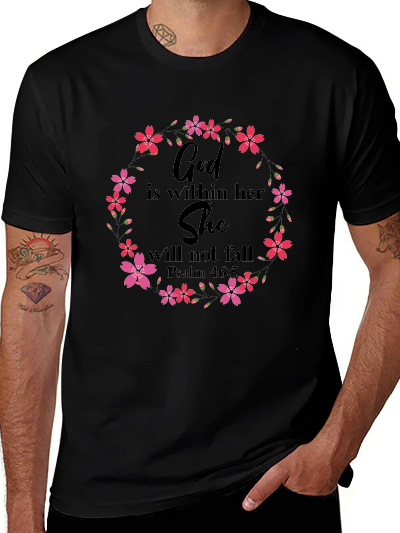 Floral God Is Within Her T-Shirt
