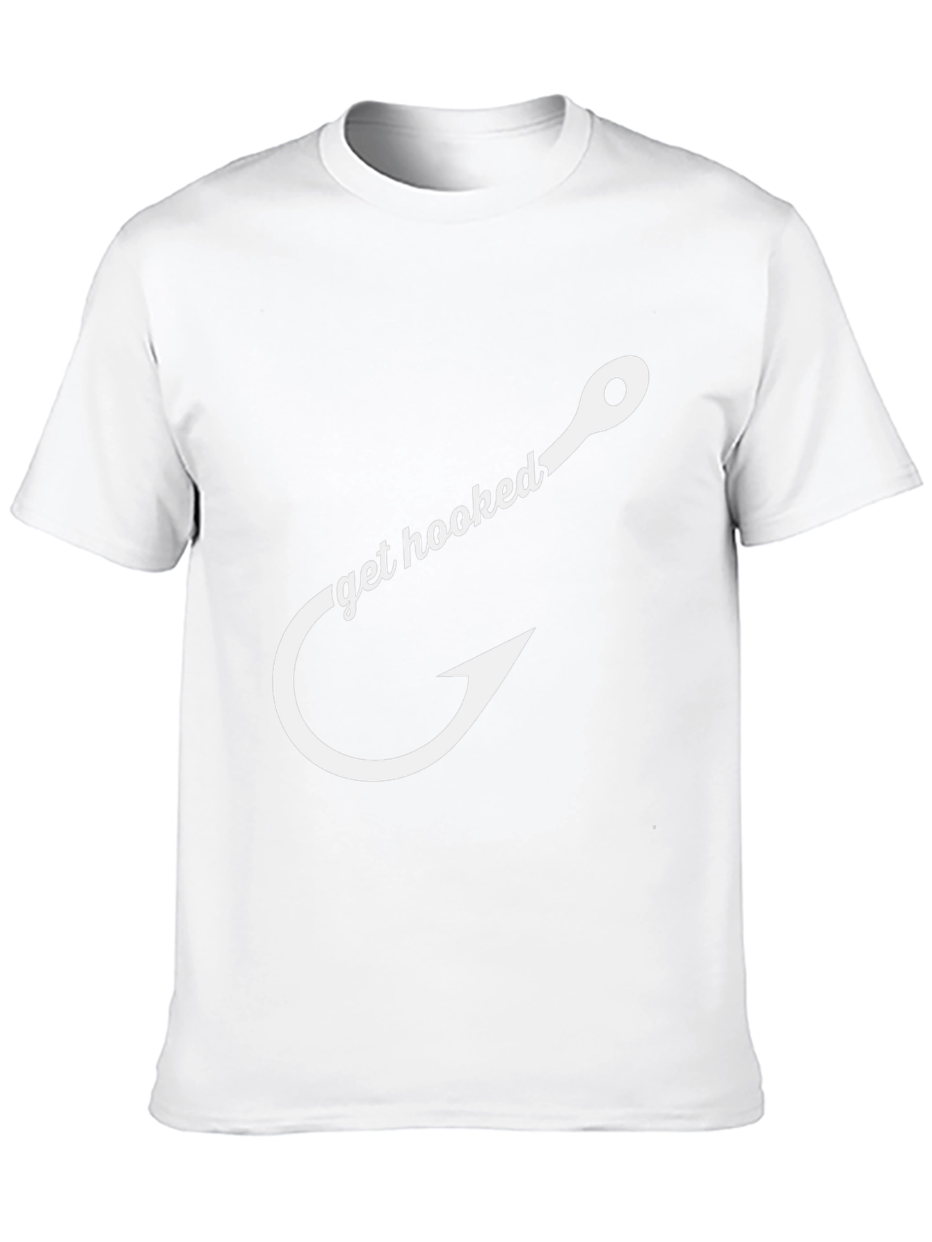 Get Hooked Fishing T-Shirt - Black Cotton Tee