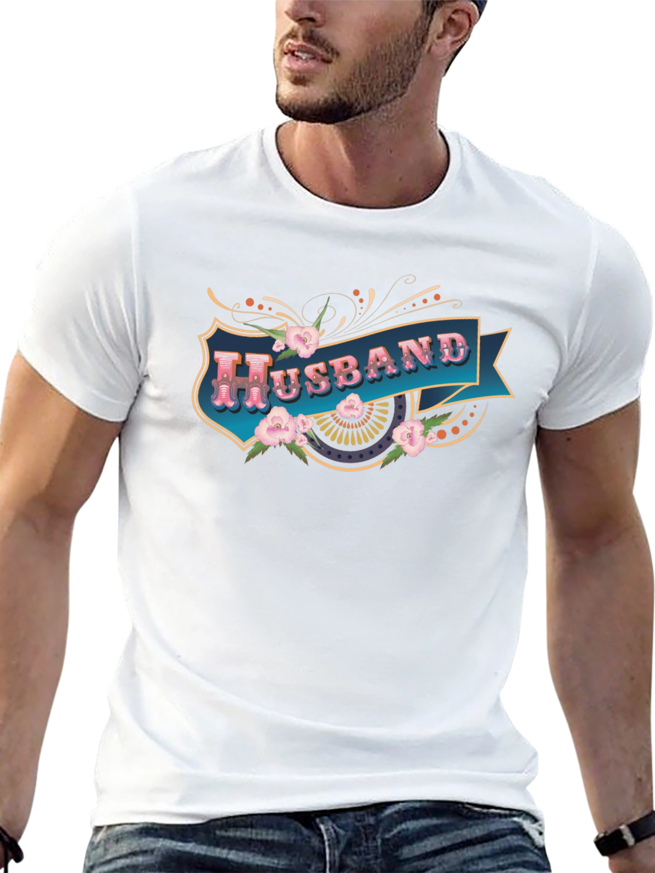 Husband Floral T-Shirt - Stylish Mens Graphic Tee
