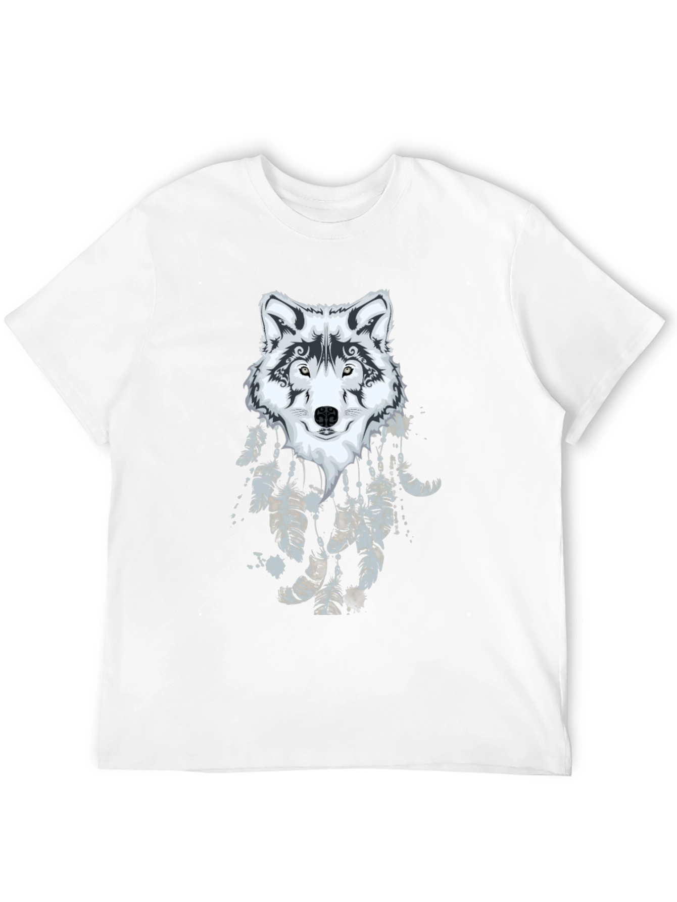 Wolf Dreamcatcher Graphic Black T-Shirt