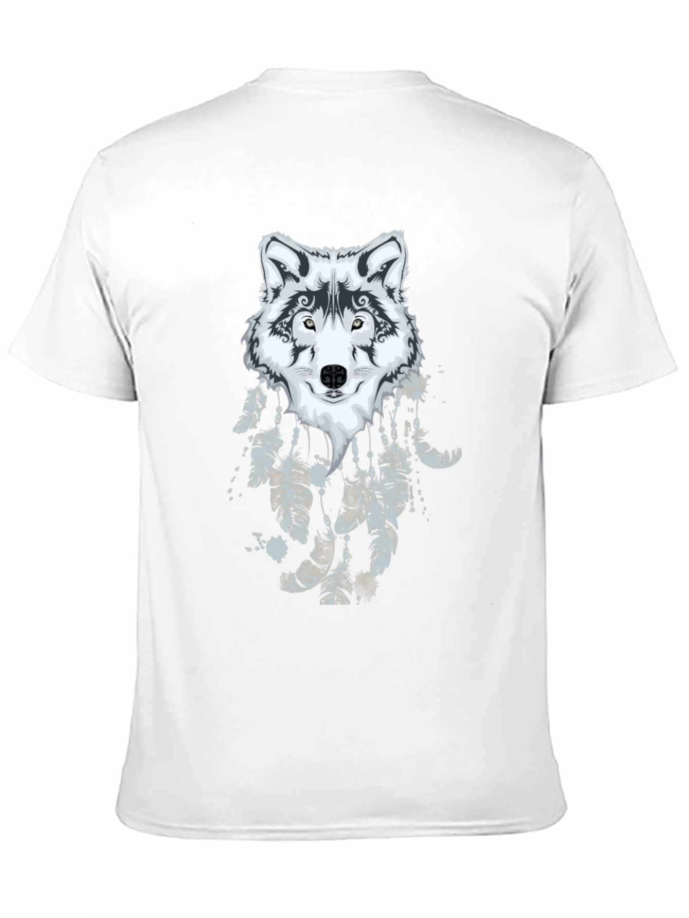 Wolf Dreamcatcher Graphic Black T-Shirt