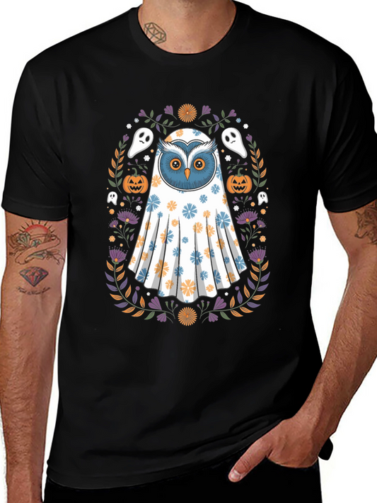 Halloween Owl Ghost T-Shirt