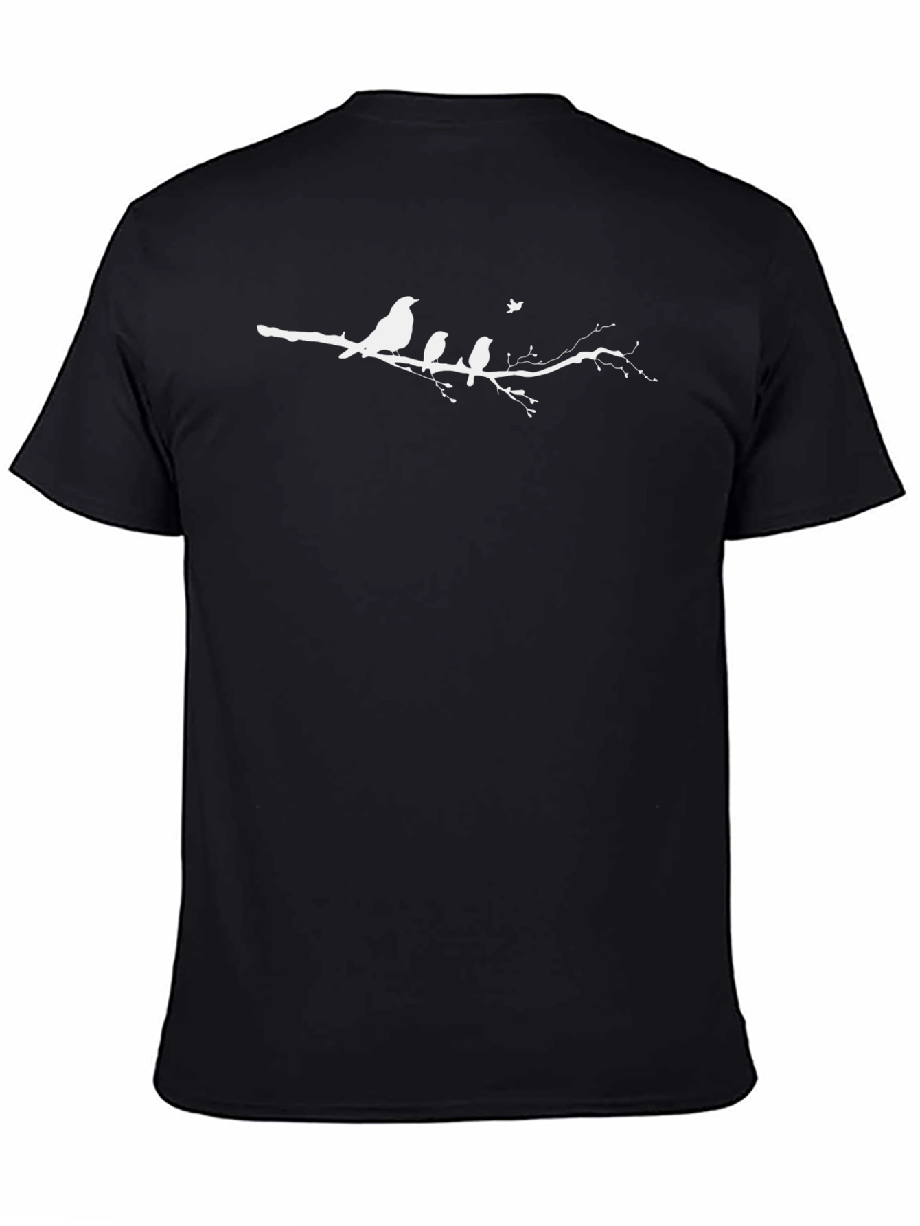 Bird on Branch Graphic Tee - Black