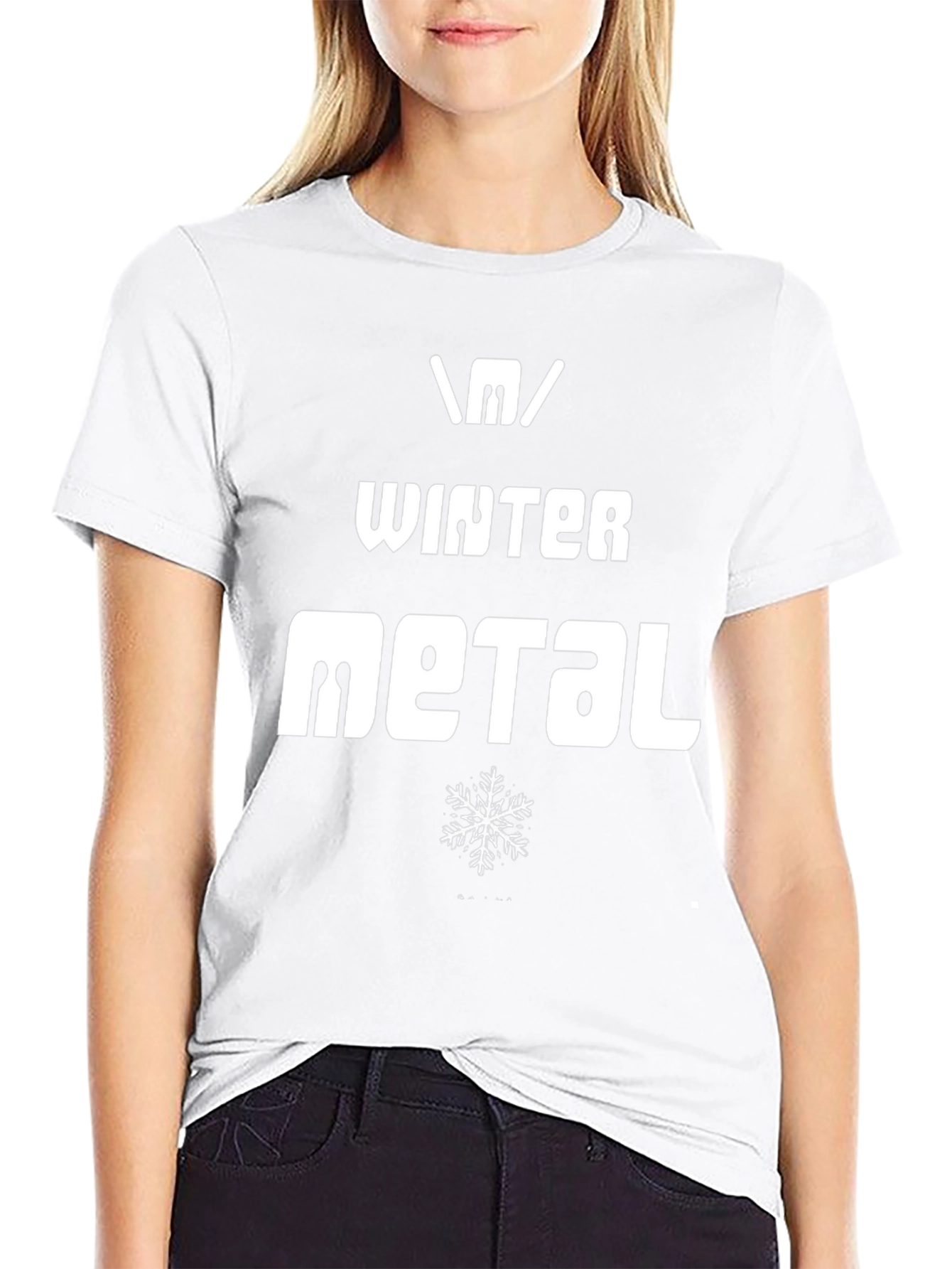 Winter Metal Graphic T-Shirt - Black