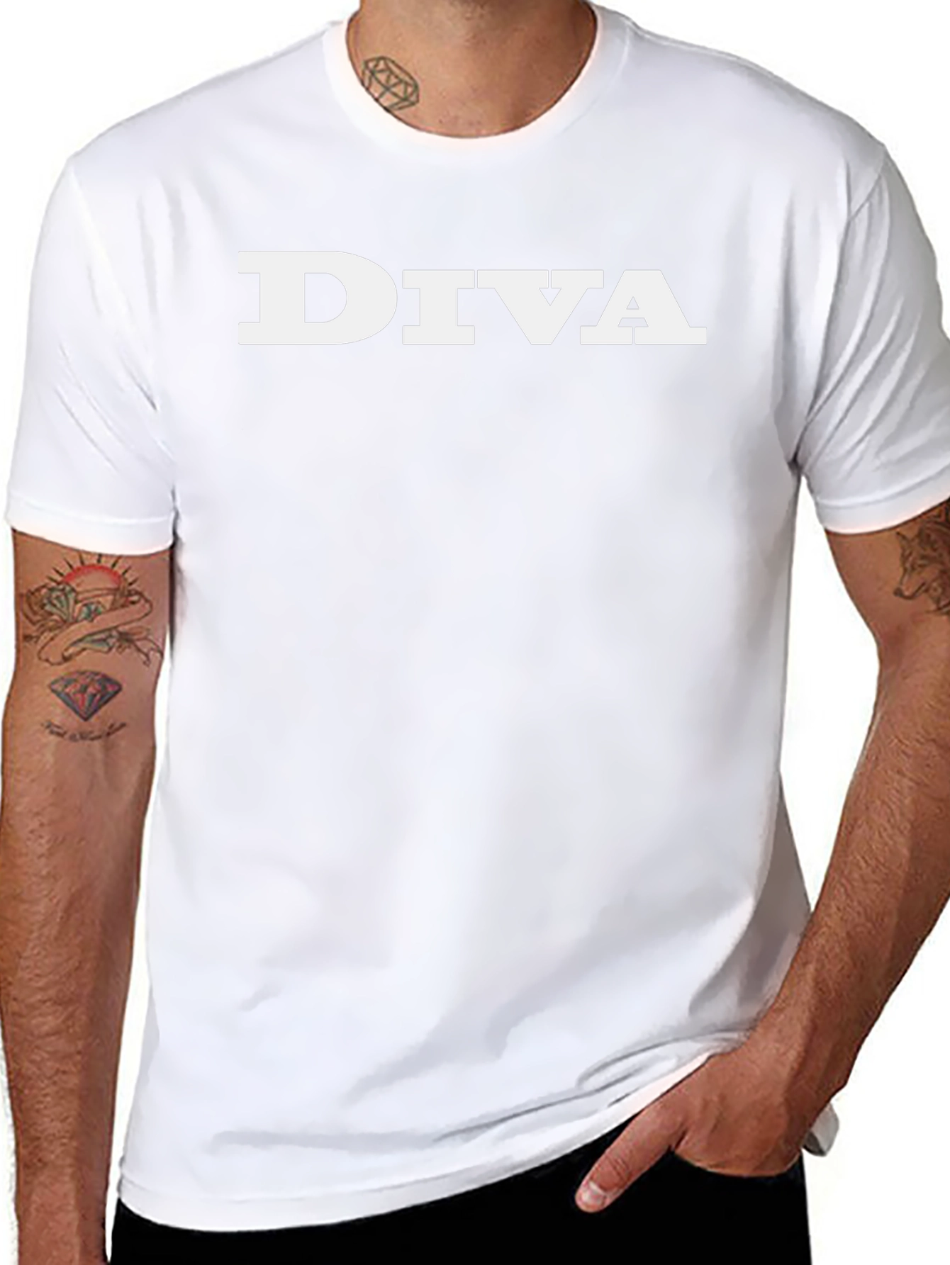 Diva Graphic Tee - Mens Black T-Shirt