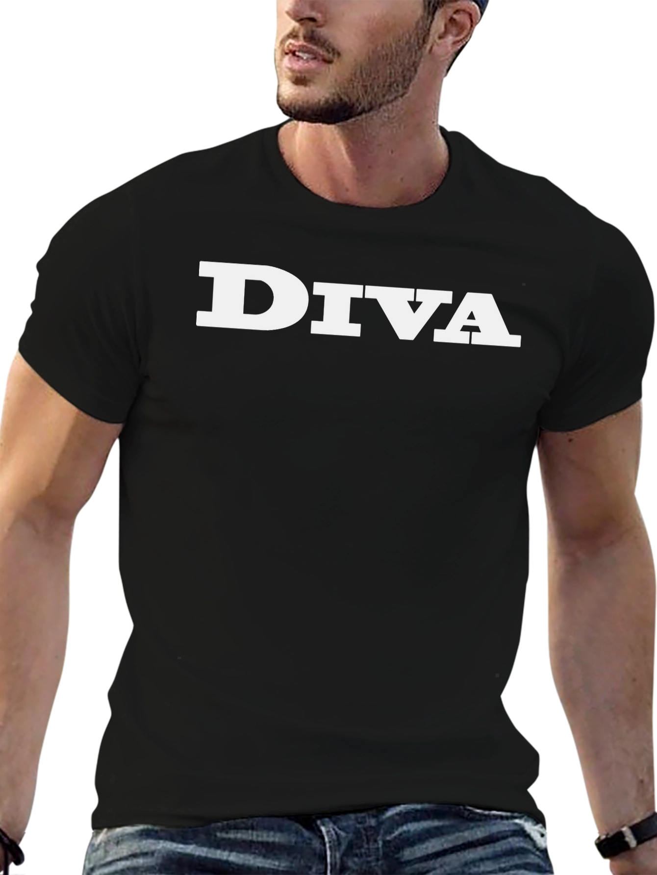Diva Graphic Tee - Mens Black T-Shirt